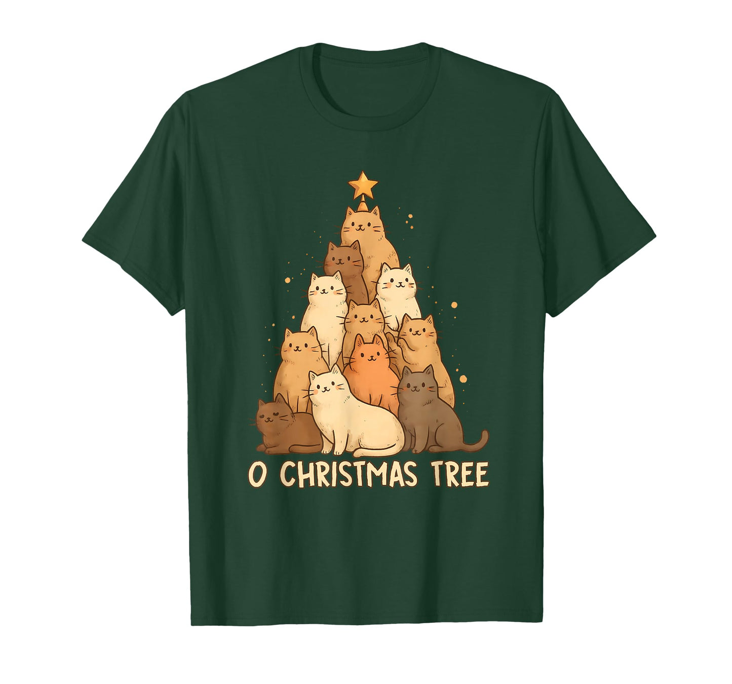 Merry Catmas Funny Christmas Tree, Cats Xmas Meow Christmas T-Shirt