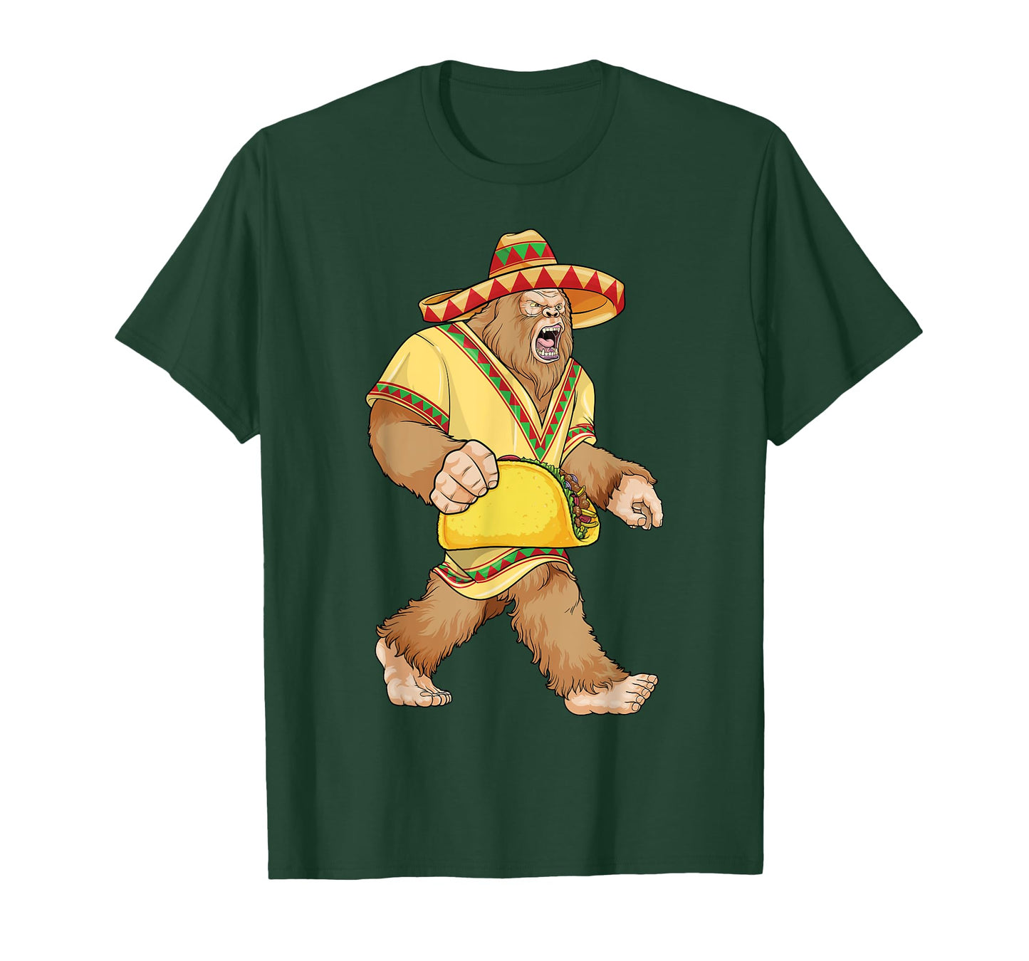 Bigfoot Taco Cinco de Mayo Mexican Bigfoot El Squatcho Boys T-Shirt