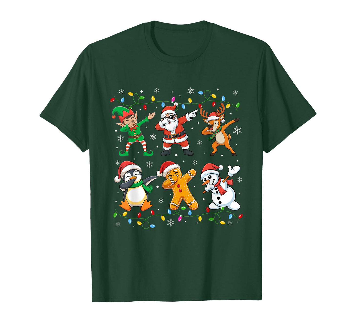 Dabbing Santa Elf Friends Christmas Boys Girls Men Xmas T-Shirt