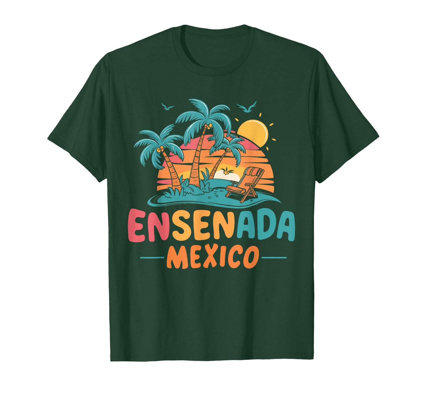 Ensenada Mexico Tropical Sunset beach Souvenir Vacation T-Shirt for Men Women Kids