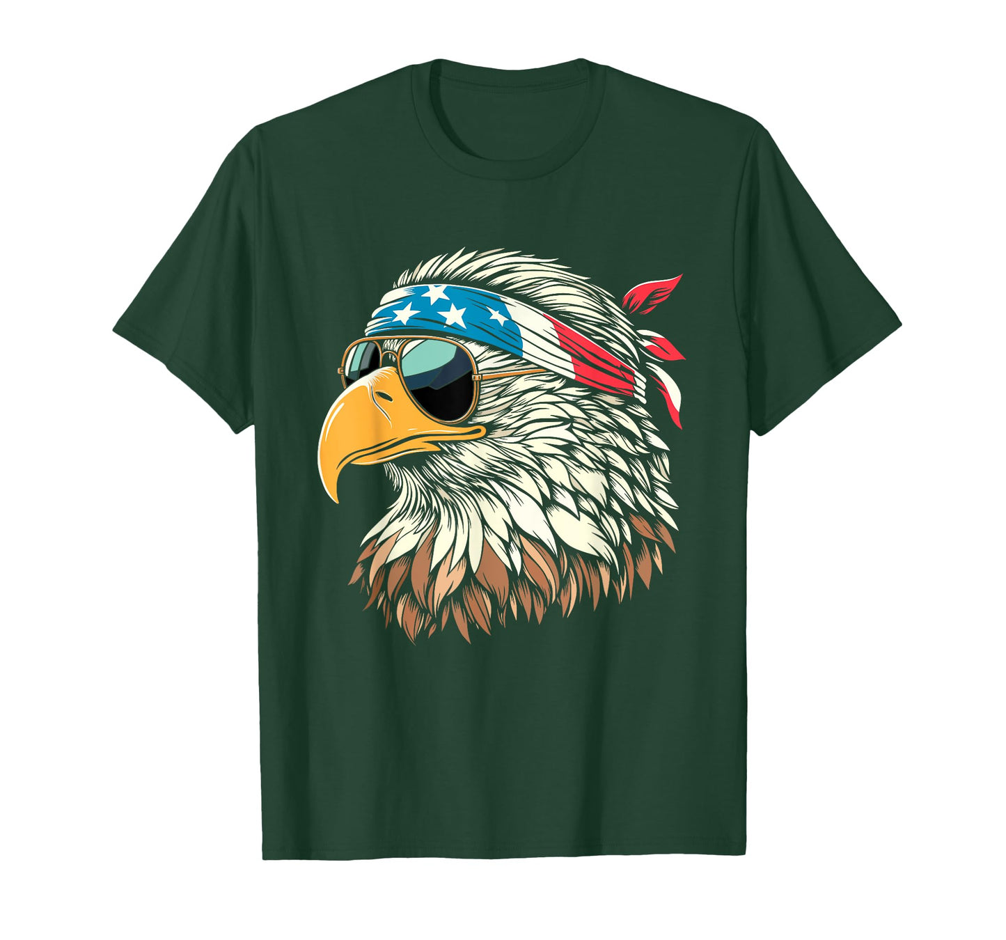 Bald Eagle 4th of July USA American Flag Patriotic Men Women T-Shirt