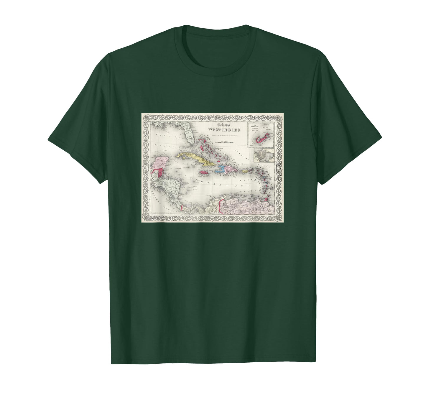 Caribbean Islands Map T Shirt T-Shirt