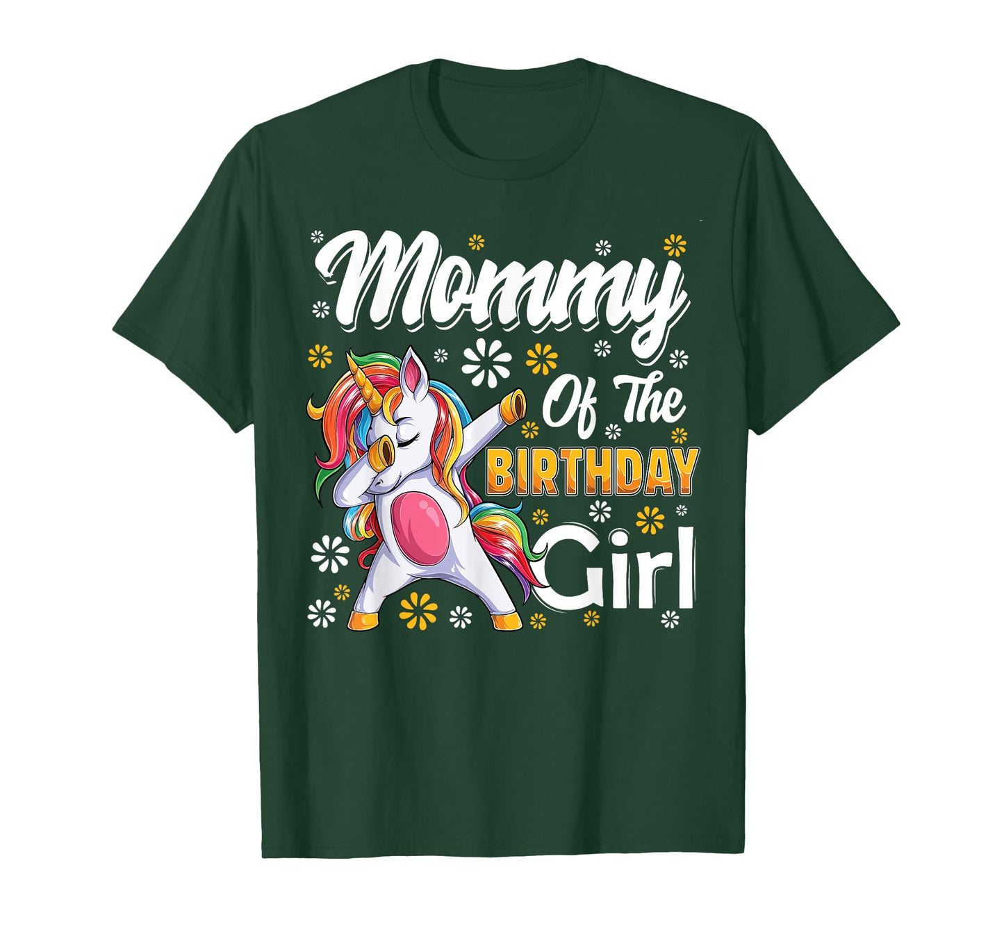awesome dabbing unicorn birthday Mommy Family Matching T-Shirt