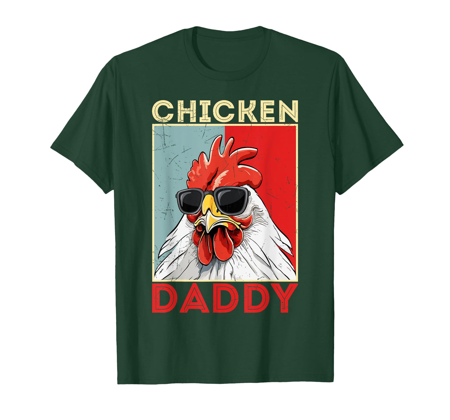 Chicken Daddy Rooster Farmer Funny Father's Day For Men Dad T-Shirt