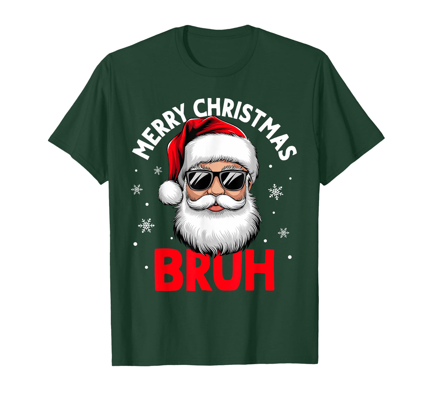 Merry Christmas Bruh Funny Santa Claus Retro Men Women Kids T-Shirt