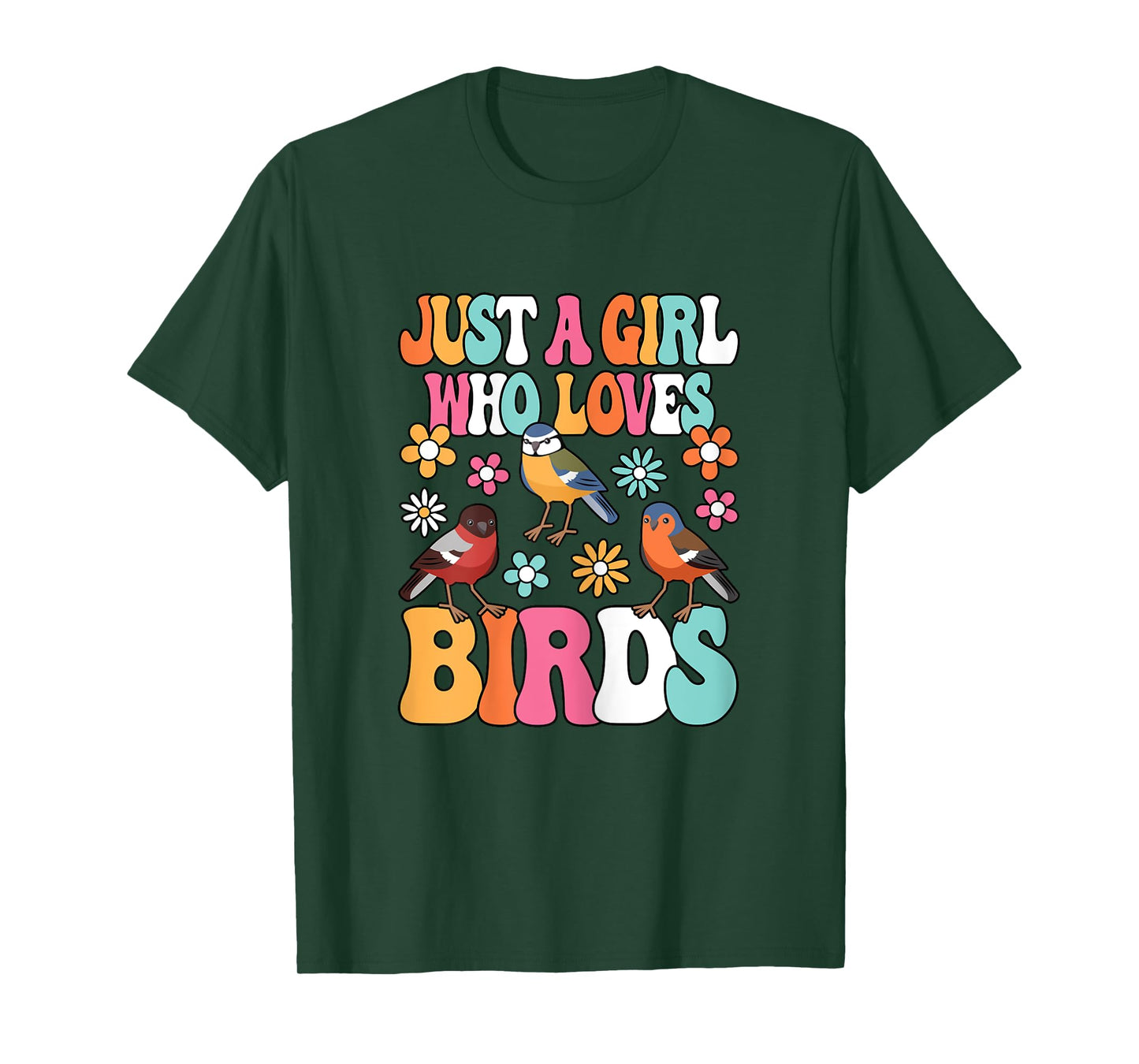 Just A Girl Who Loves Birds Birdwatching Birding Bird Lover T-Shirt
