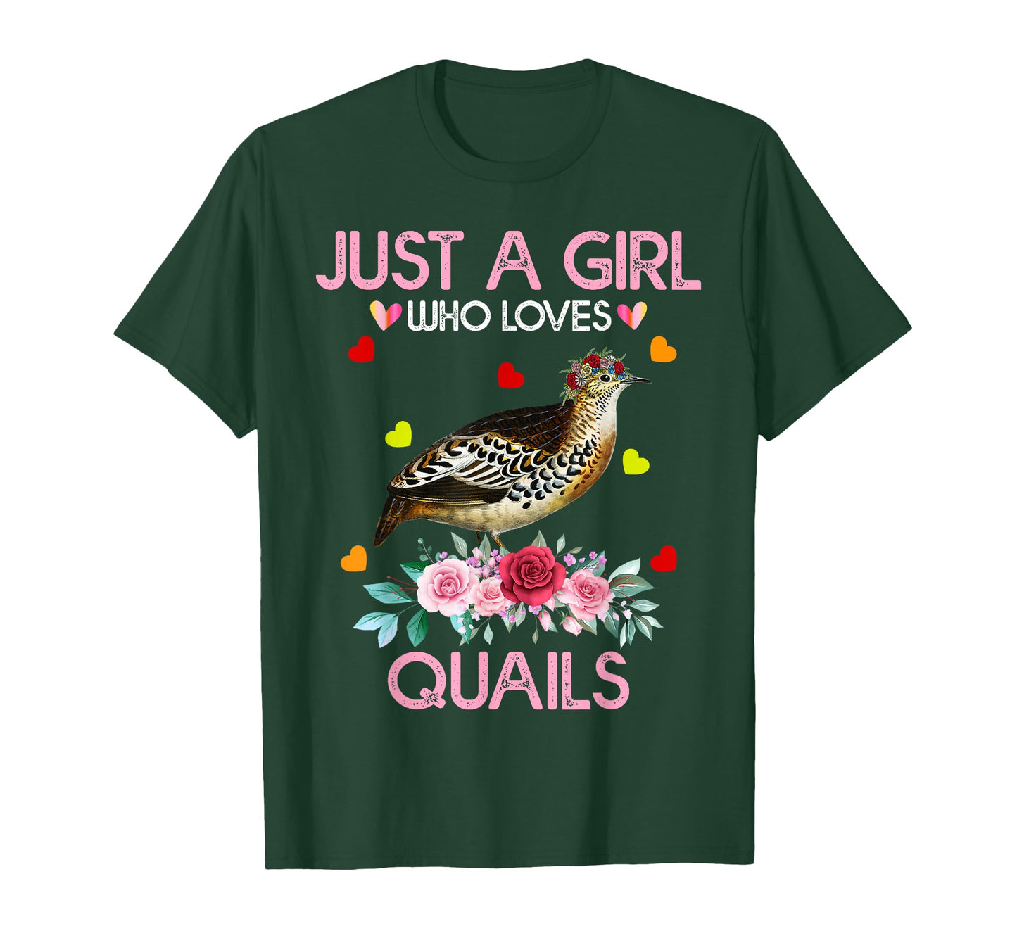 Quail Bird Shirt For Women Just A Girl Who Loves Quails T-Shirt