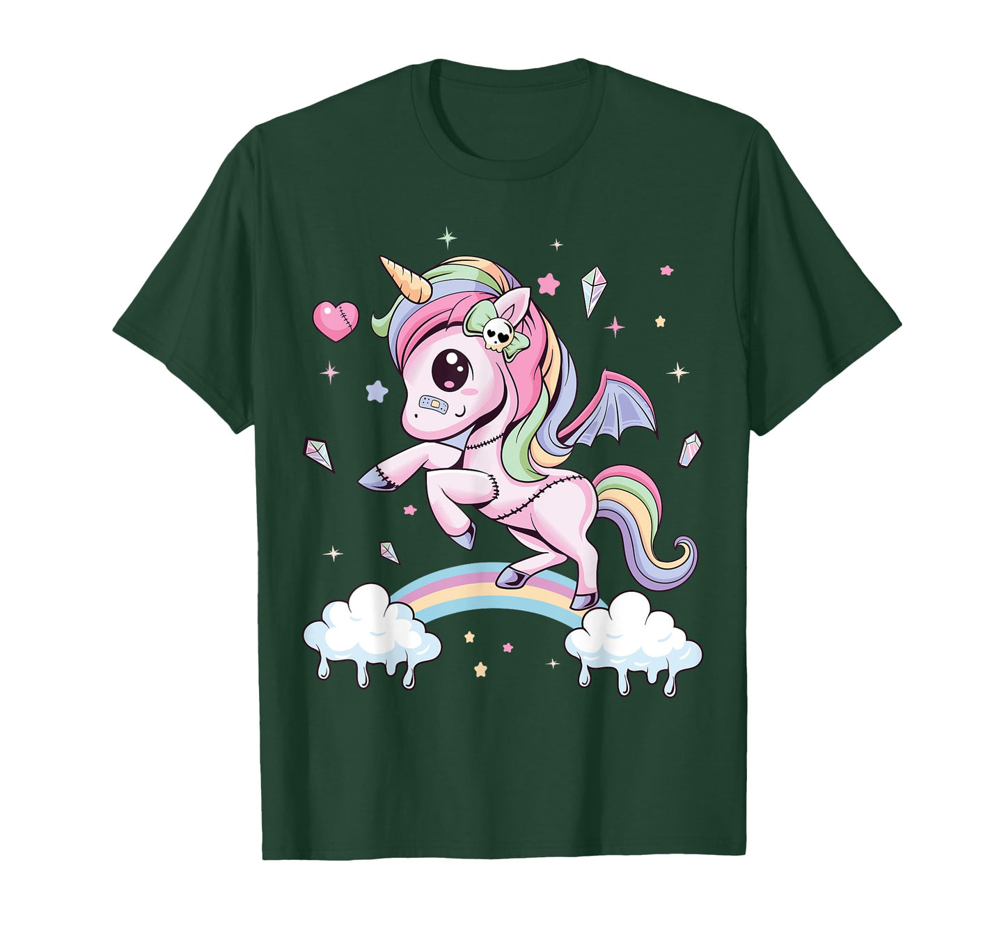 Pastel Goth Cute Creepy Unicorn Wiccan Kawaii Menhera Witchy T-Shirt