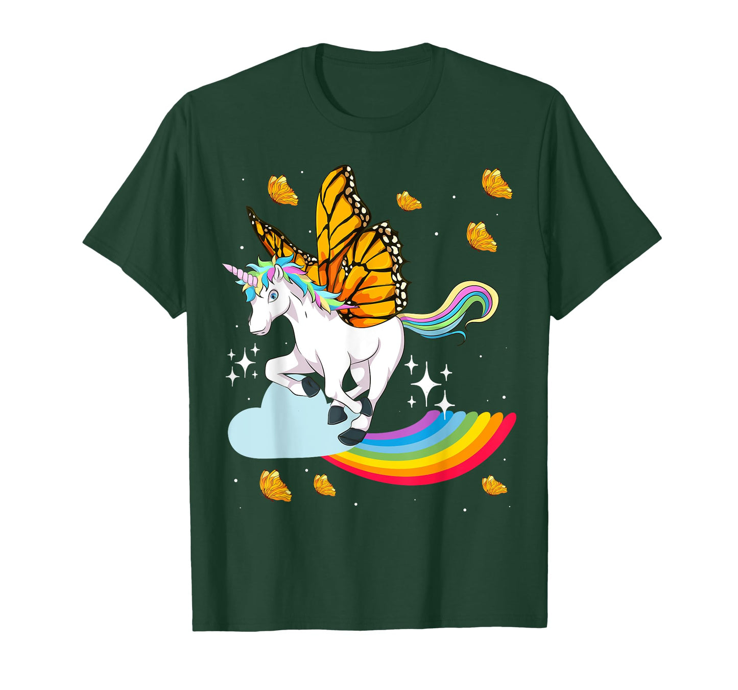 Fantasy Butterfly Animal Rainbow Magical Creature Unicorn T-Shirt