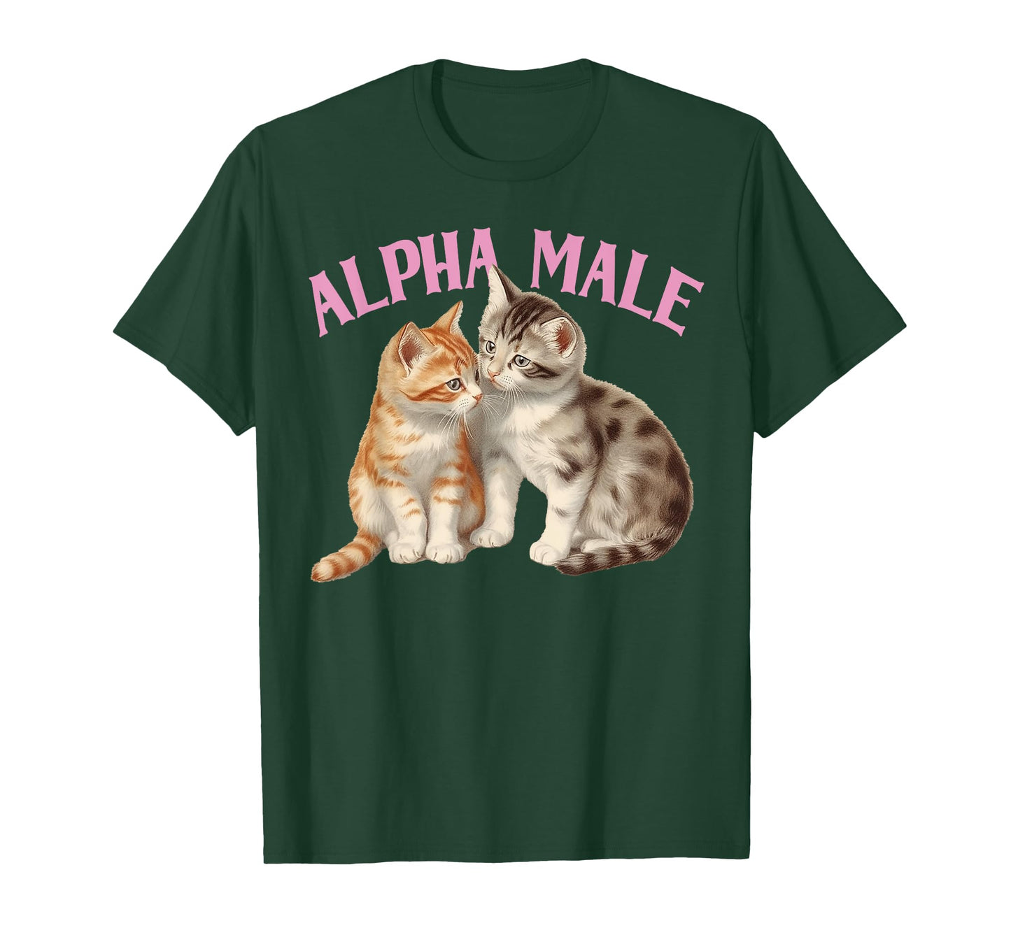 Alpha Cat Male Unicorn Ironic Humor Funny Kitten Weird Y2K T-Shirt