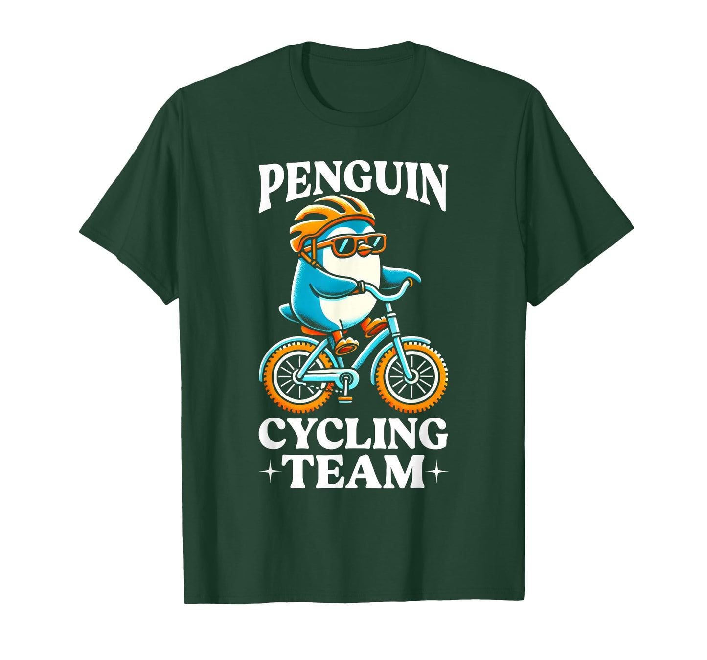 Penguin Cycling Team Riding Bicycle T-Shirt