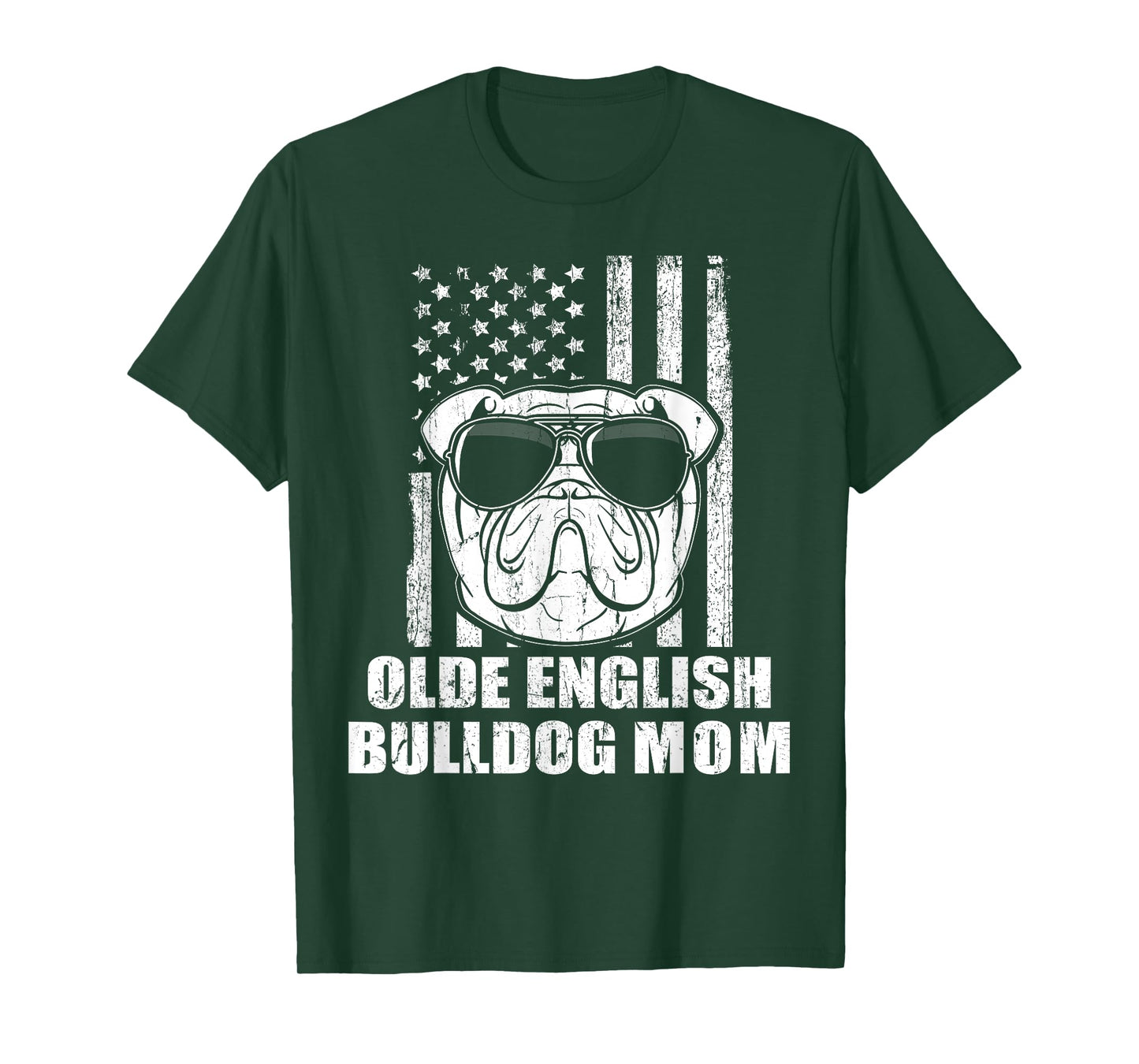 Olde English Bulldog Mom Cool Vintage Retro Proud American T-Shirt for Men Women Girls Kids