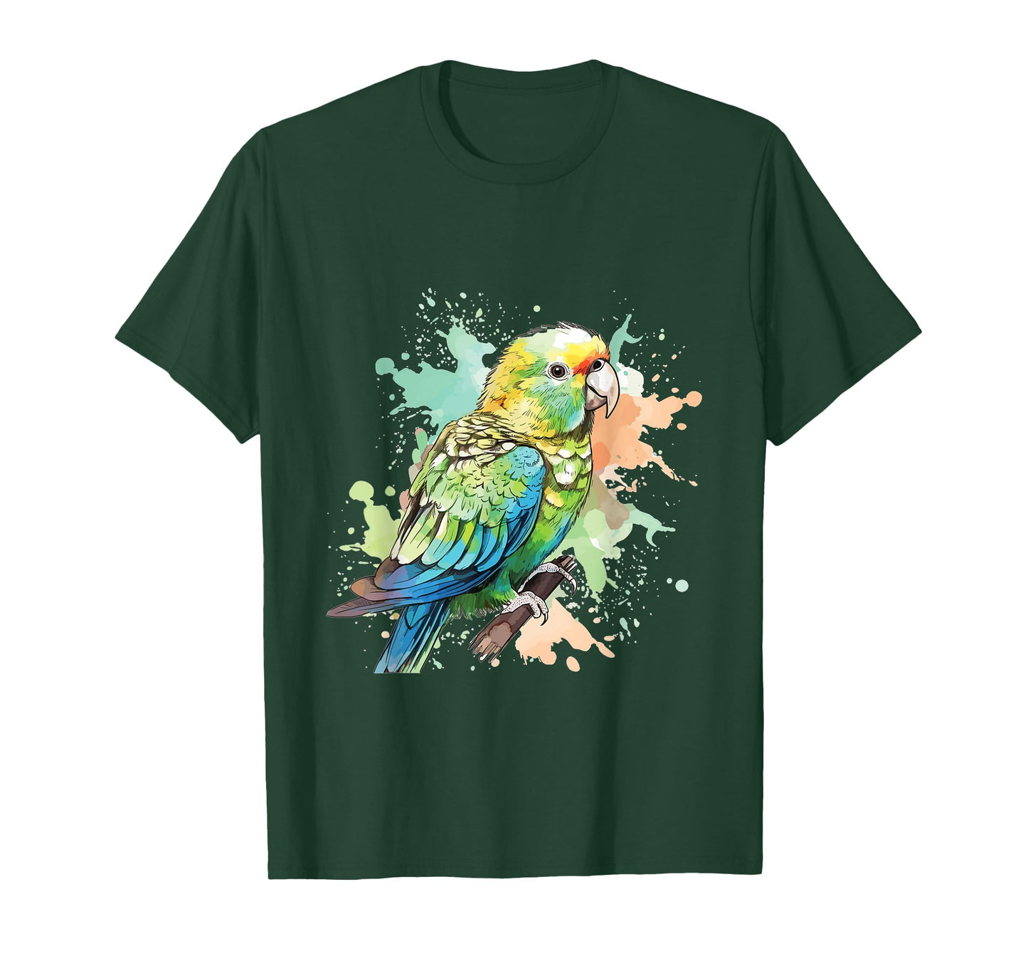 Cute Budgie Watercolor Art T-Shirt