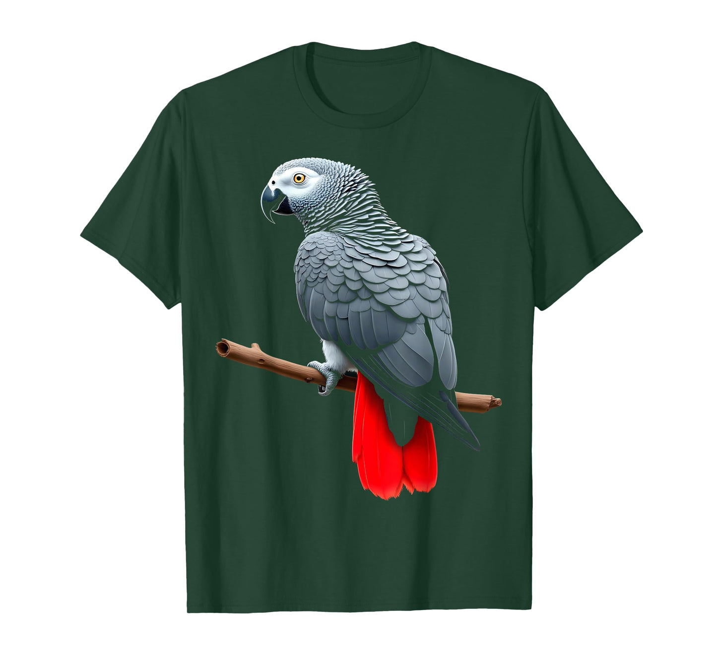 African Grey Parrot Art for Bird Lovers T-Shirt