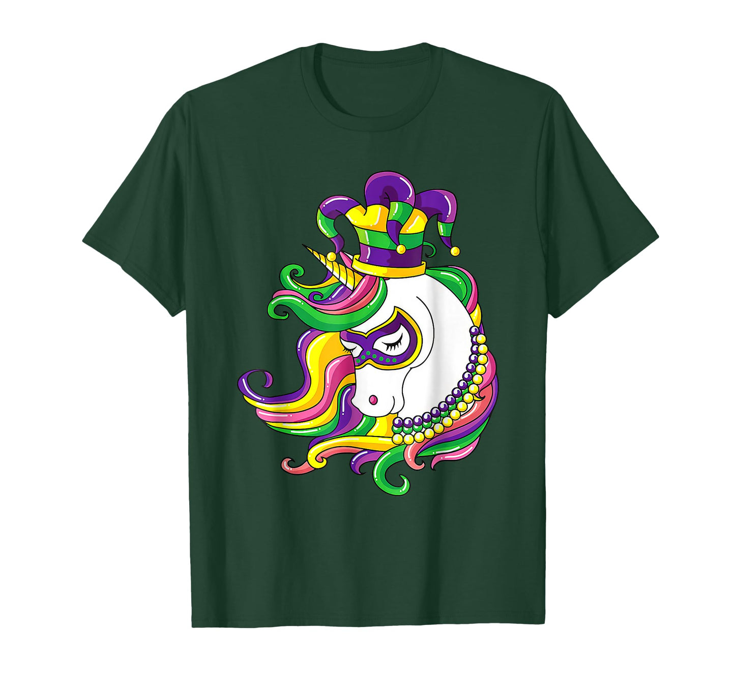 Cute Unicorn Shamrock Mardi Gras Day Girls Kids Lepricorn T-Shirt