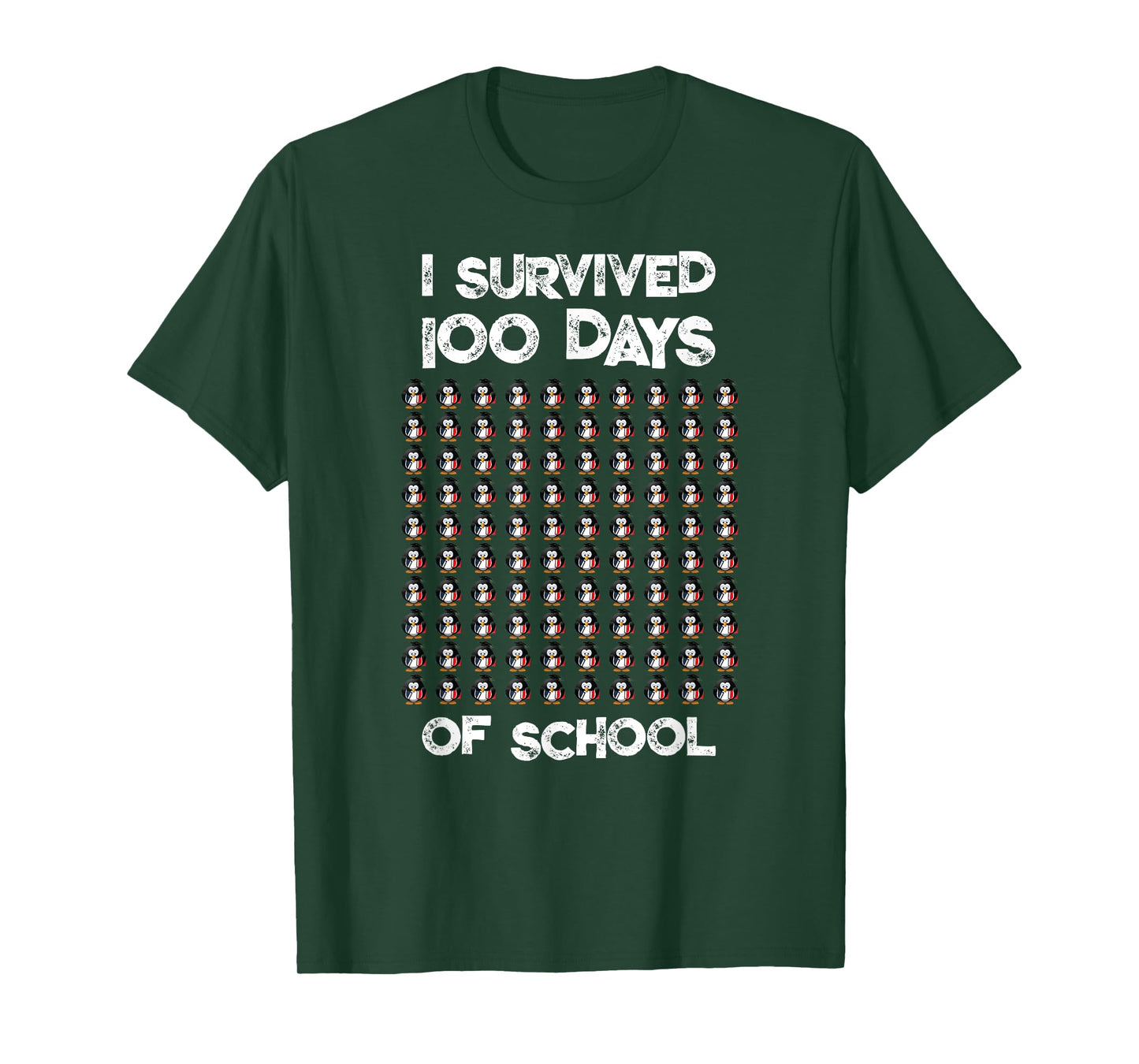First 100 Days Of School 100 Penguins design T-Shirt