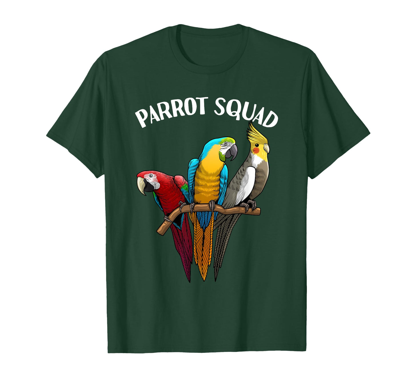 Cool Parrot Squad For Men Women Tropical Bird Parrots Birder T-Shirt
