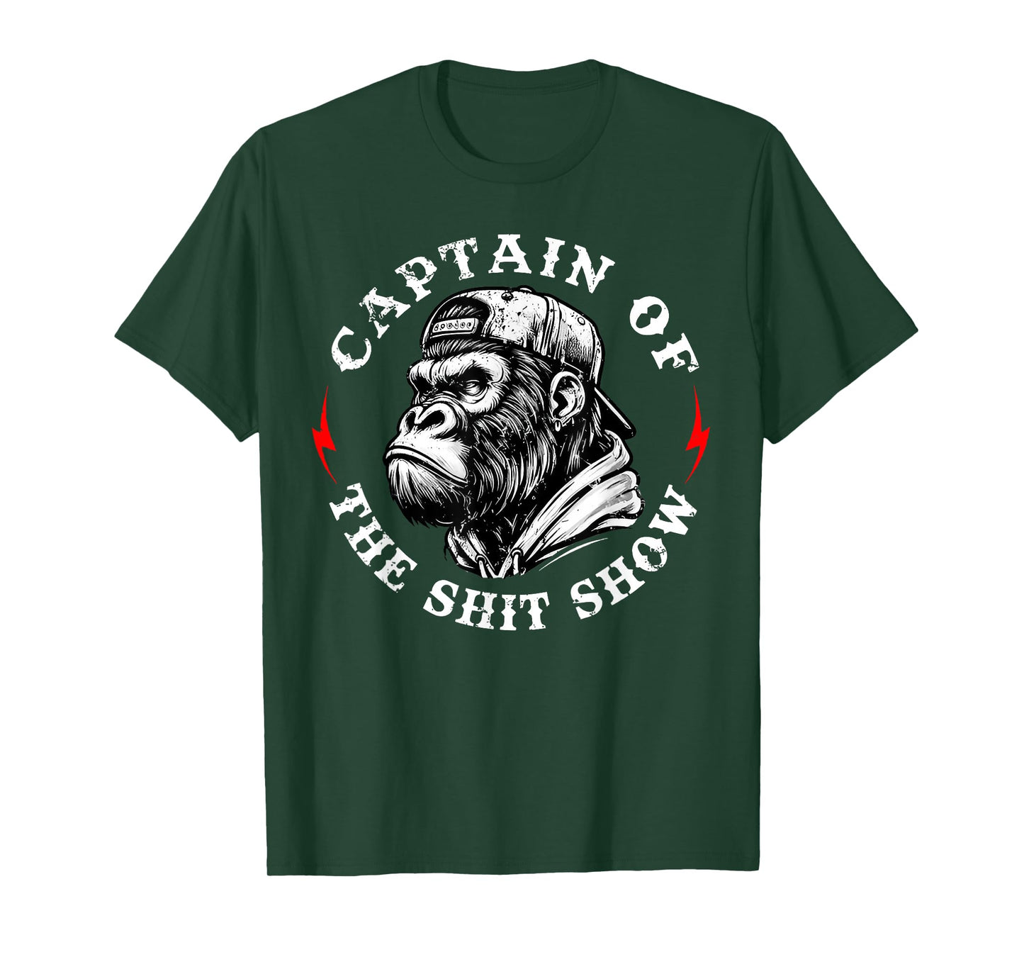 Captain of The Chaos Show Monkey Funny Animal T-Shirt