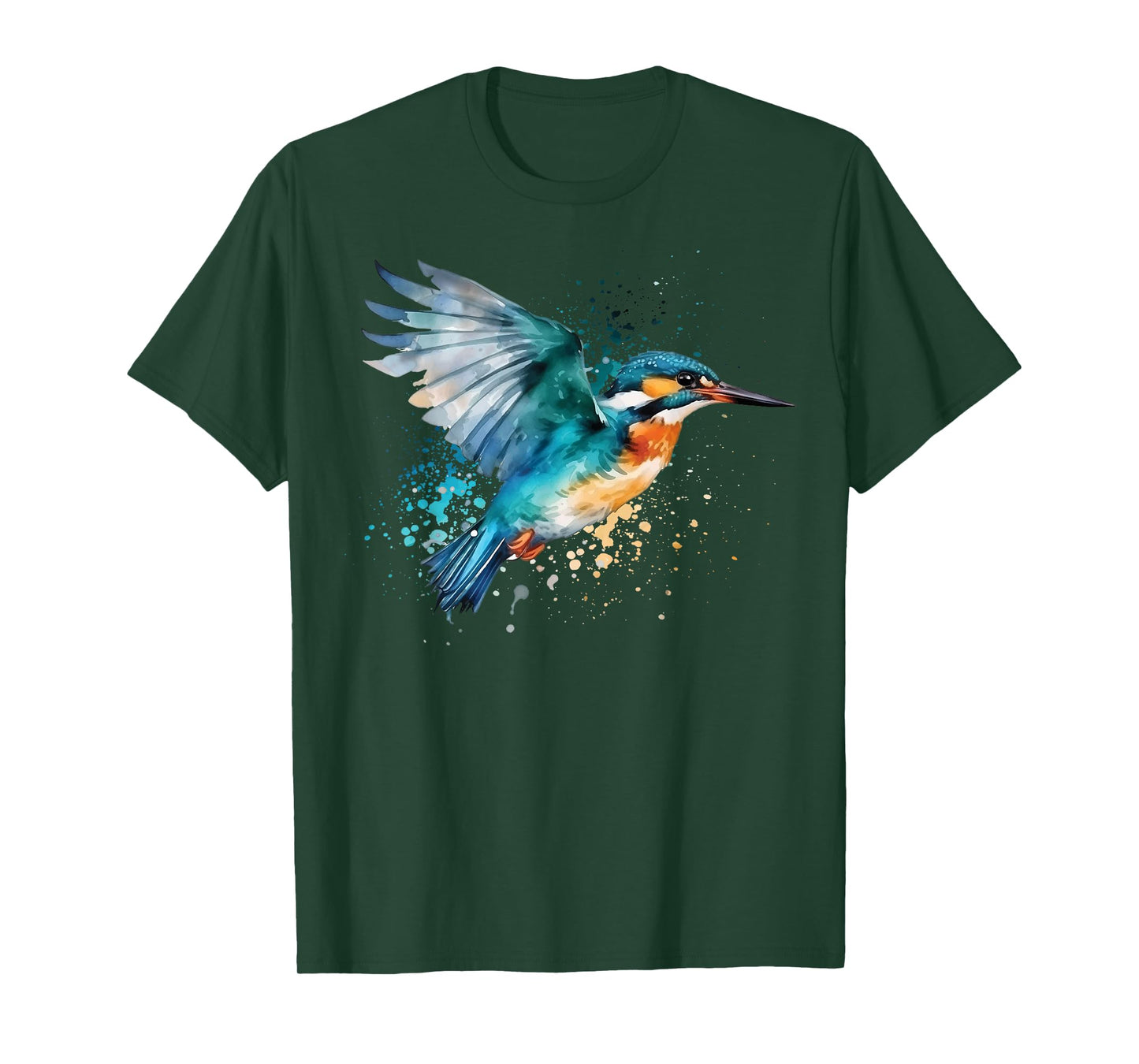 Kingfisher Design Illustration T-Shirt