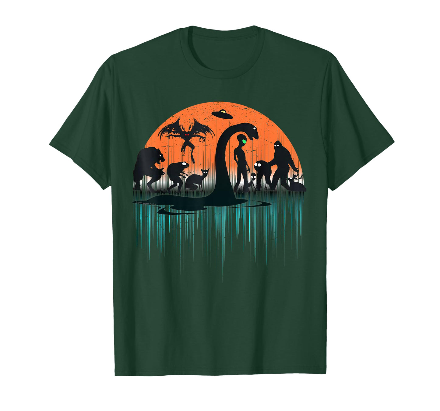 Mythical Loch Ness Bigfoot Mothman Aliens Funny Cryptid T-Shirt