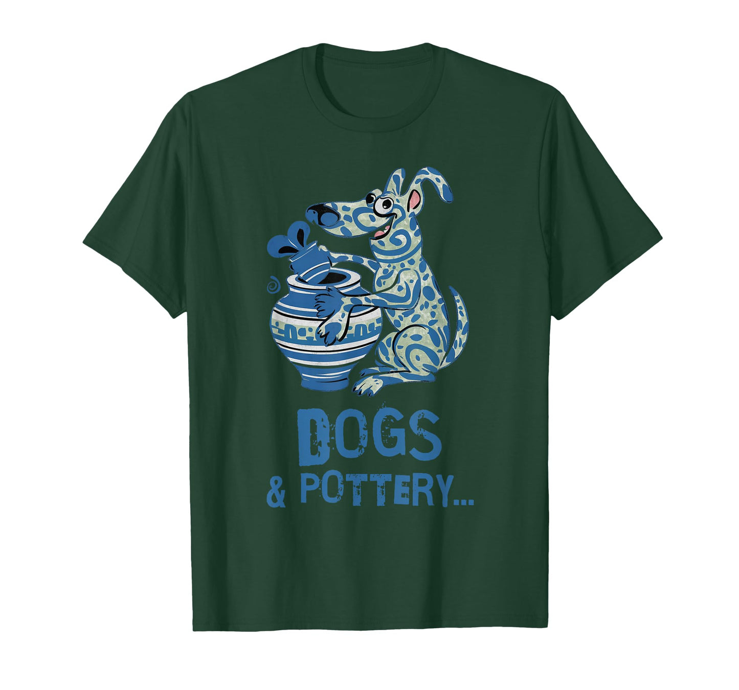 Dogs and Pottery Funny Dog Potter Art T-Shirt for Men Women Girls Kids