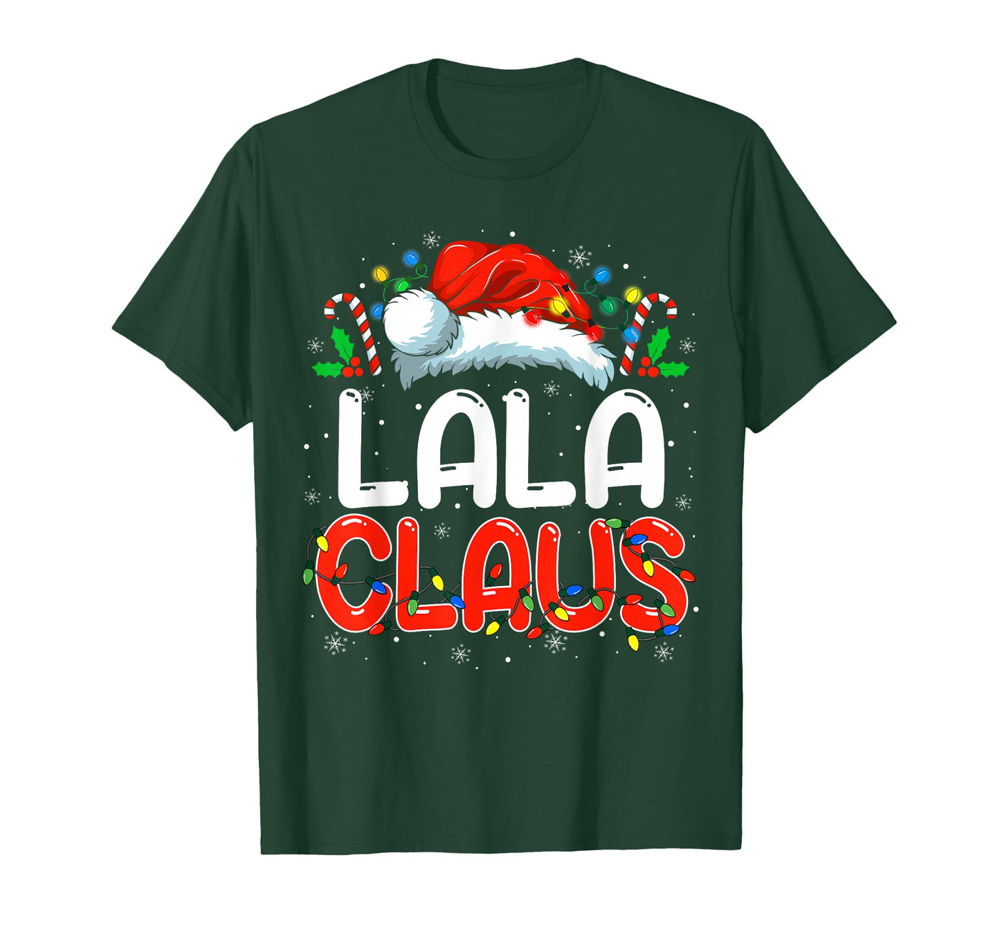 Lala Claus Christmas Family Matching Pajamas Funny Xmas T-Shirt
