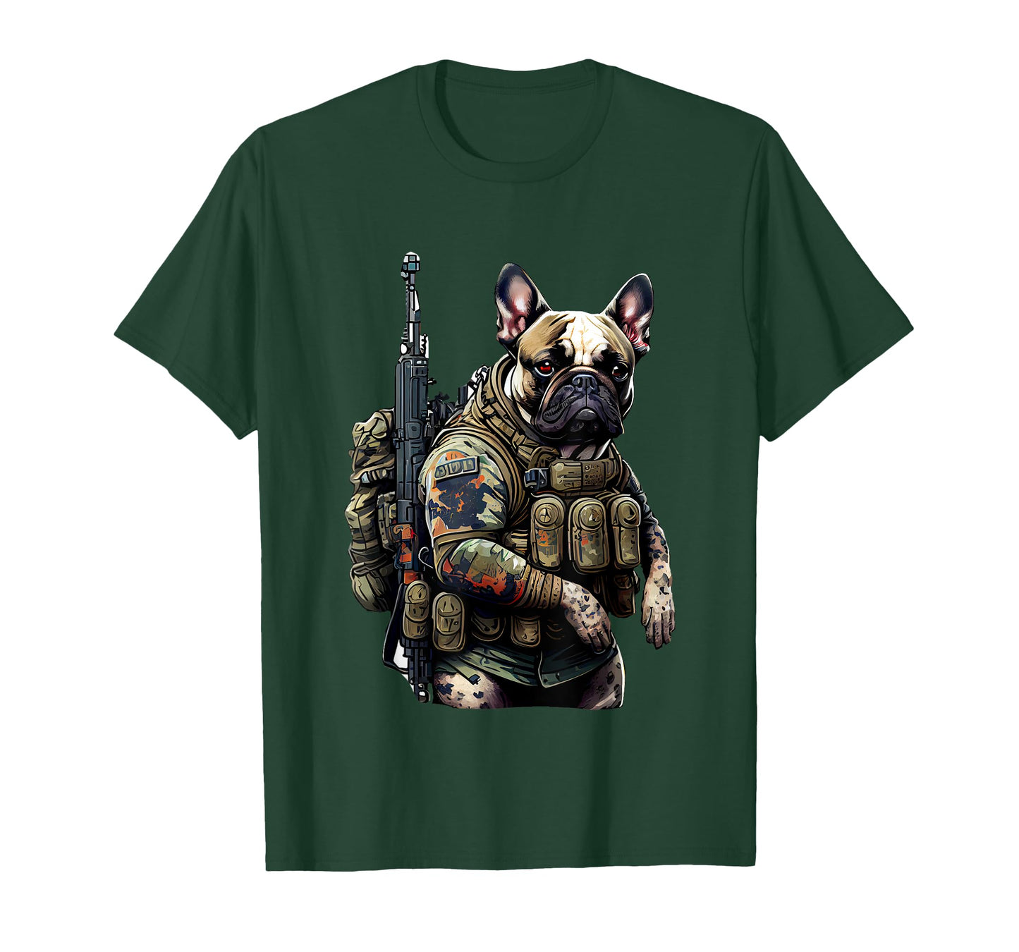 French Bulldog Tactical Military Warrior T-Shirt