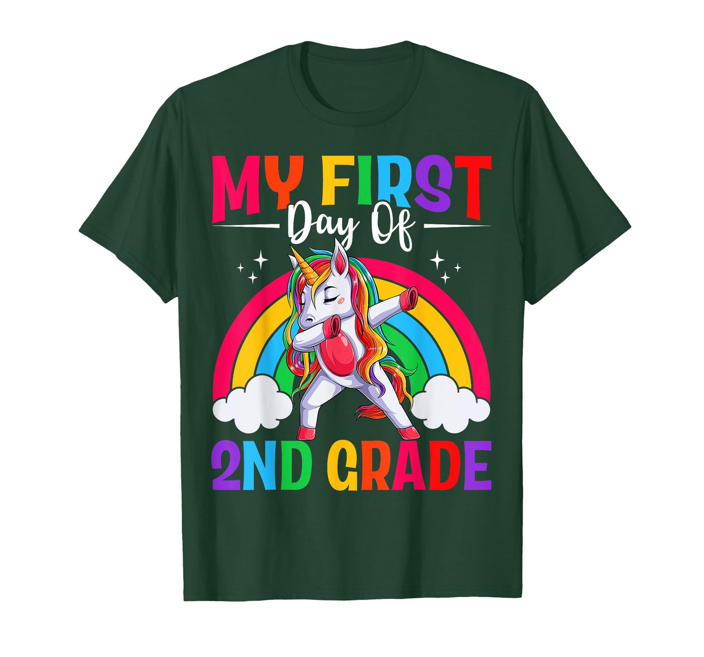 My First Day Of 2nd Grade Unicorn Second Grade Team Girls T-Shirt