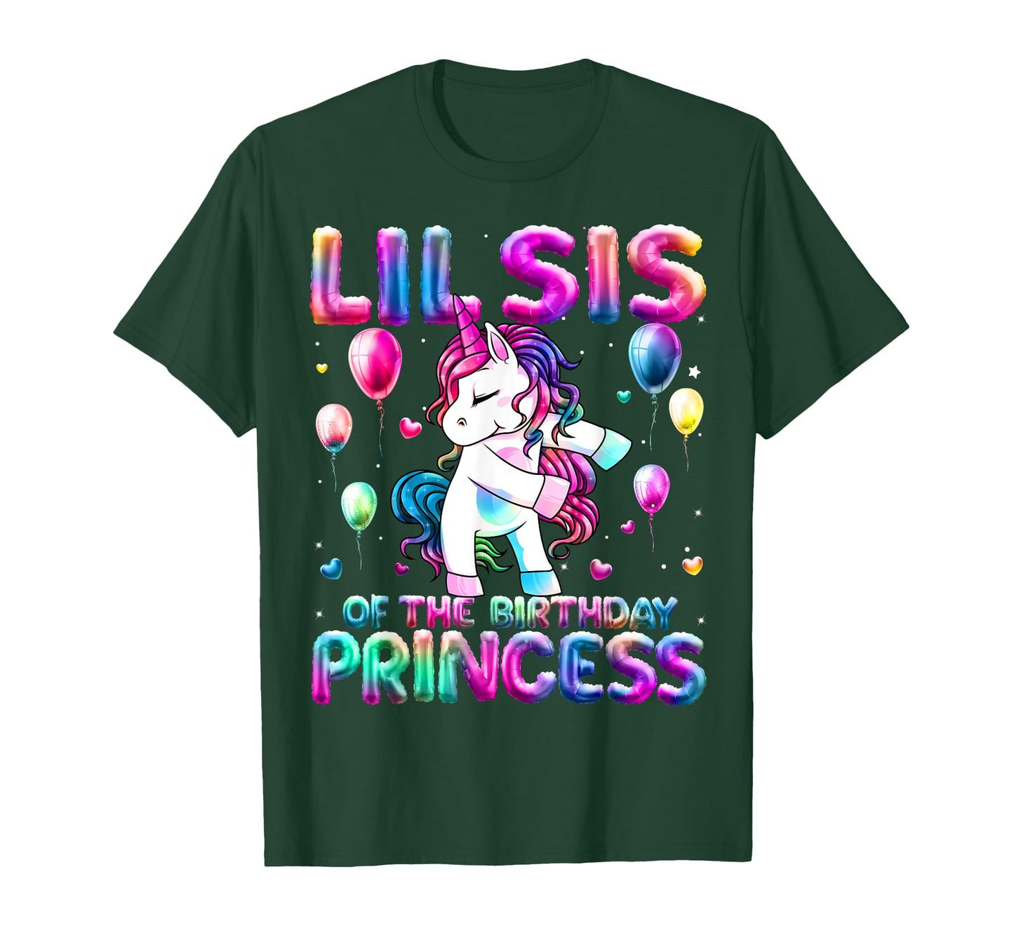 Sister of the Birthday Princess Girl Flossing Unicorn Sister T-Shirt