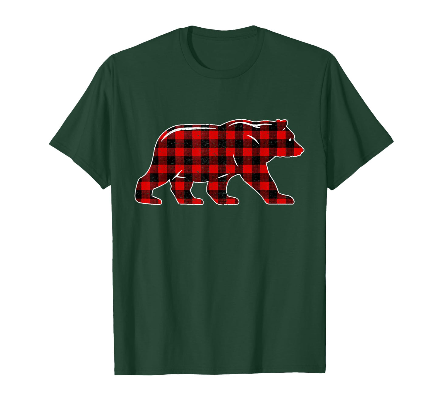 Red Buffalo Plaid Christmas Bear Pajama Sweater Women Men T-Shirt