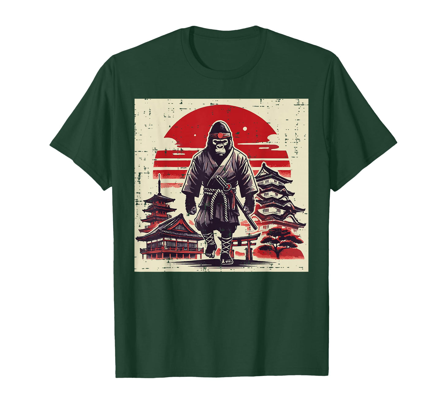 Bigfoot Samurai Kimono Japanese Sasquatch Men Women Kids T-Shirt