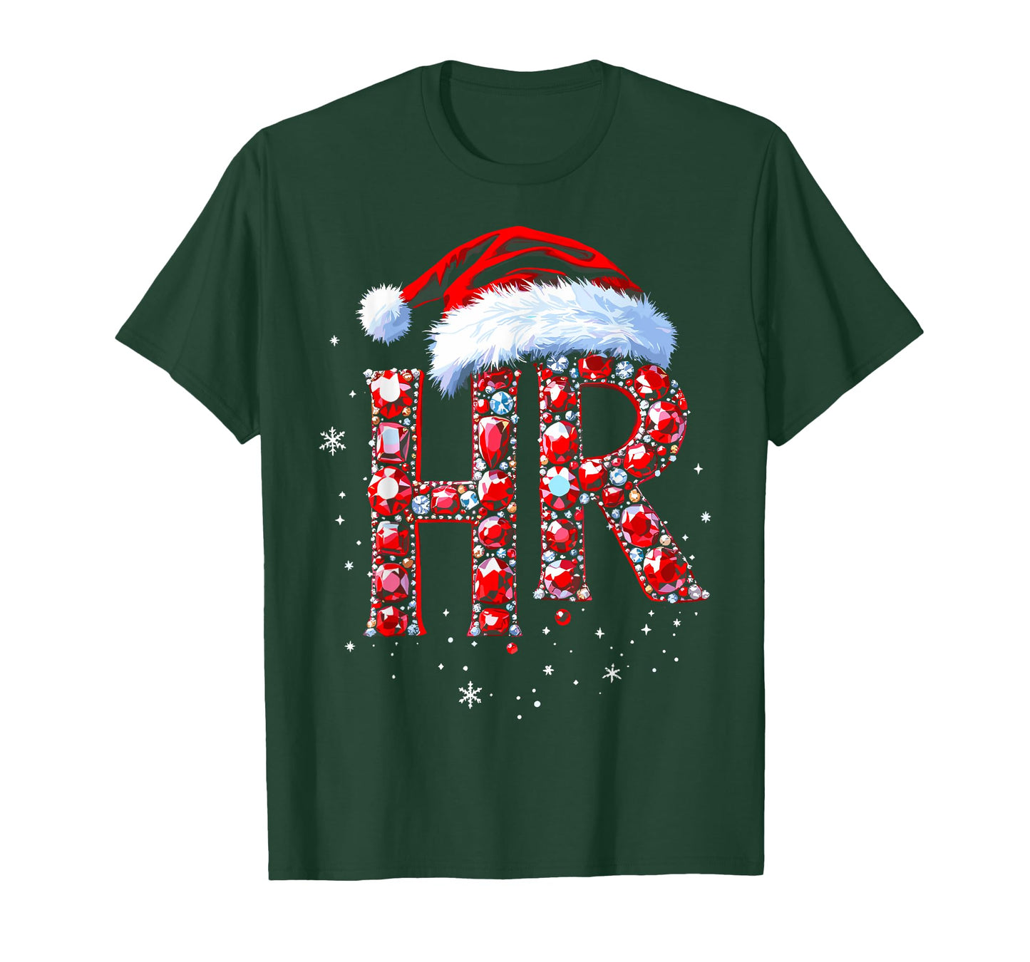 HR Human Resourse Gems Santa Funny Christmas Party Xmas Tee T-Shirt