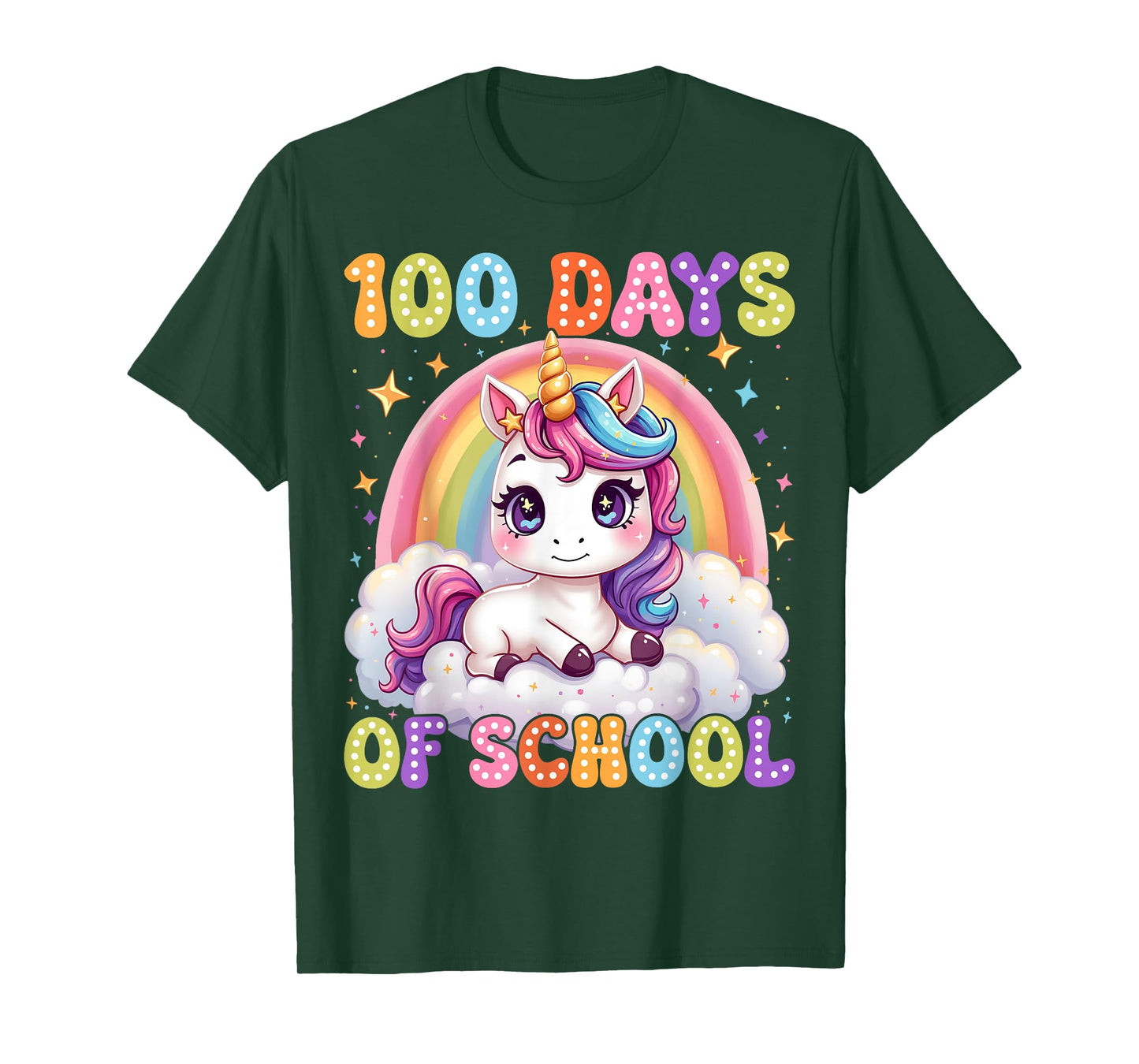 100 Days Of School Unicorn 100th Day Of School Teacher Kids T-Shirt