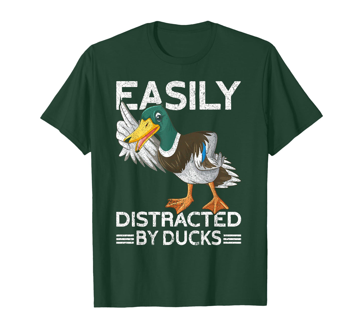 Easily Distracted By Ducks | Farm Lover Funny Duck Farmer T-Shirt