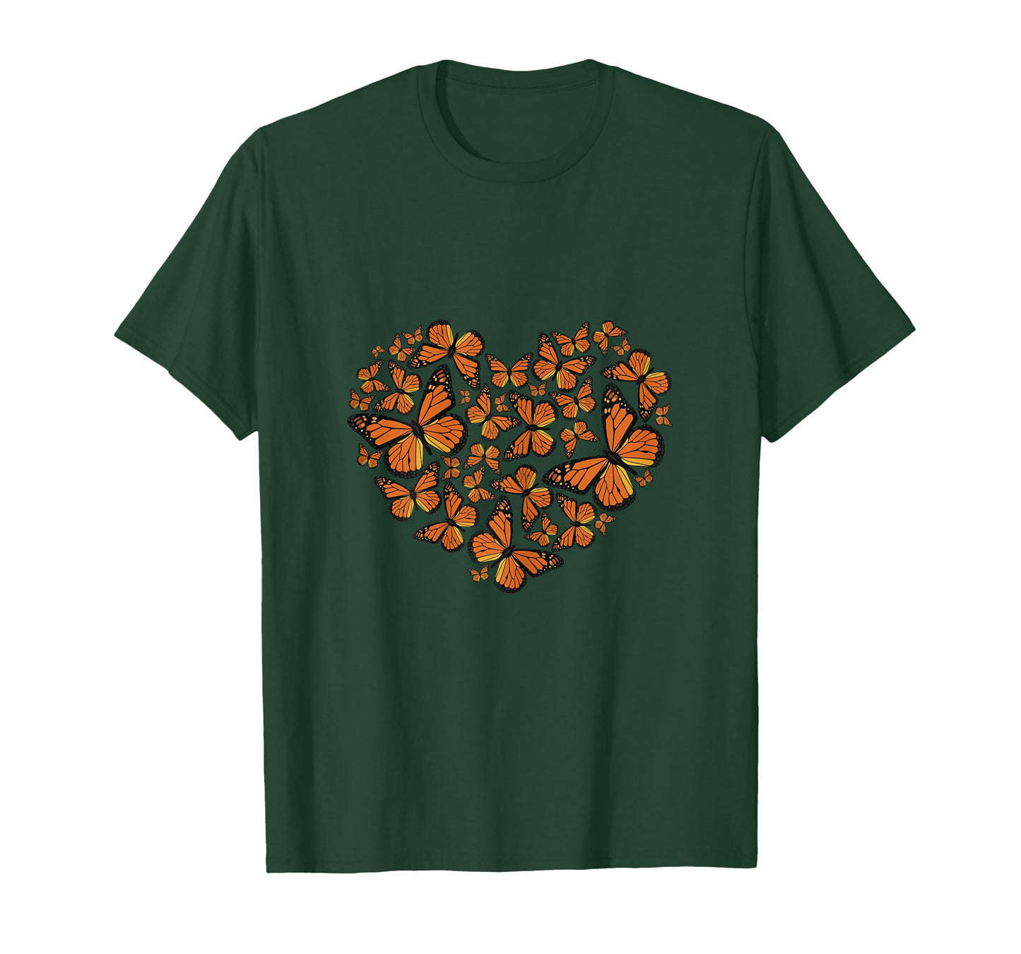 Monarch Butterfly Love Heart Tshirt Gift for Women and Girls T-Shirt