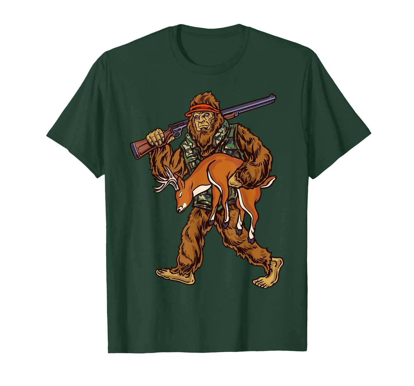 White Tail Deer Hunting Bigfoot Hunter T-Shirt