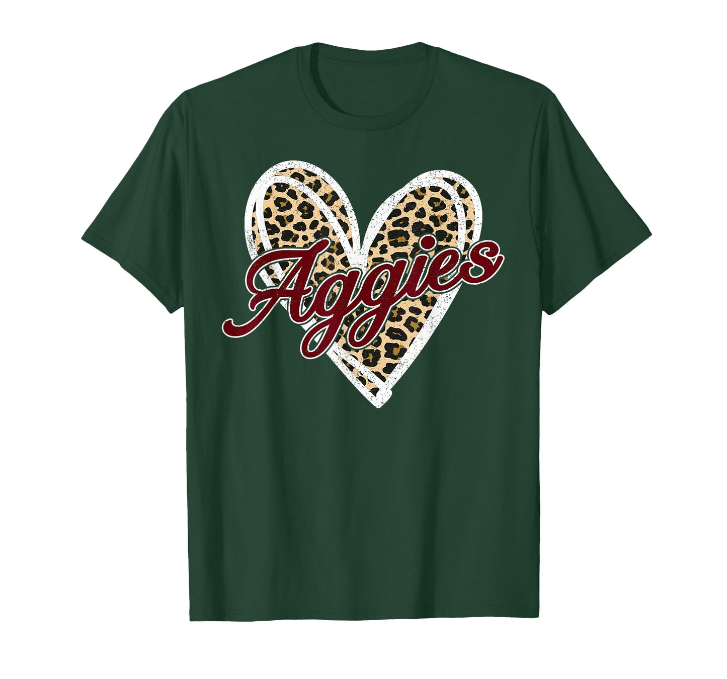 Retro Personalized Aggies-Heart Men Women Kid T-Shirt