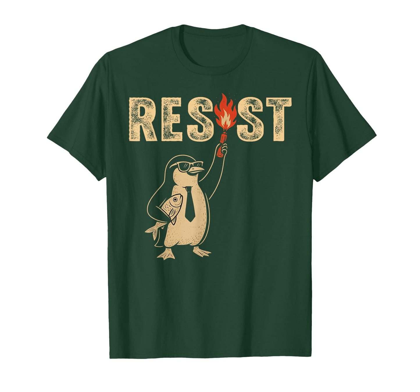 Funny Penguin Protest Against Tariffs Political Humor T-Shirt
