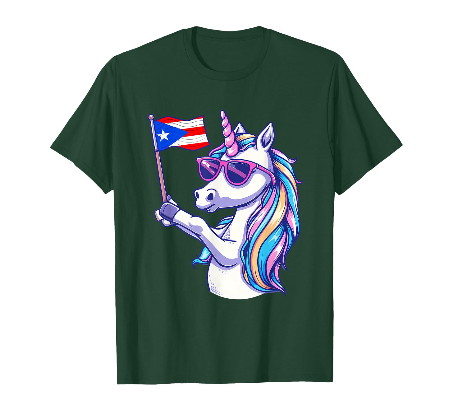 Puerto Rico Unicorn Puerto Rican Roots Puerto Rican Pride T-Shirt