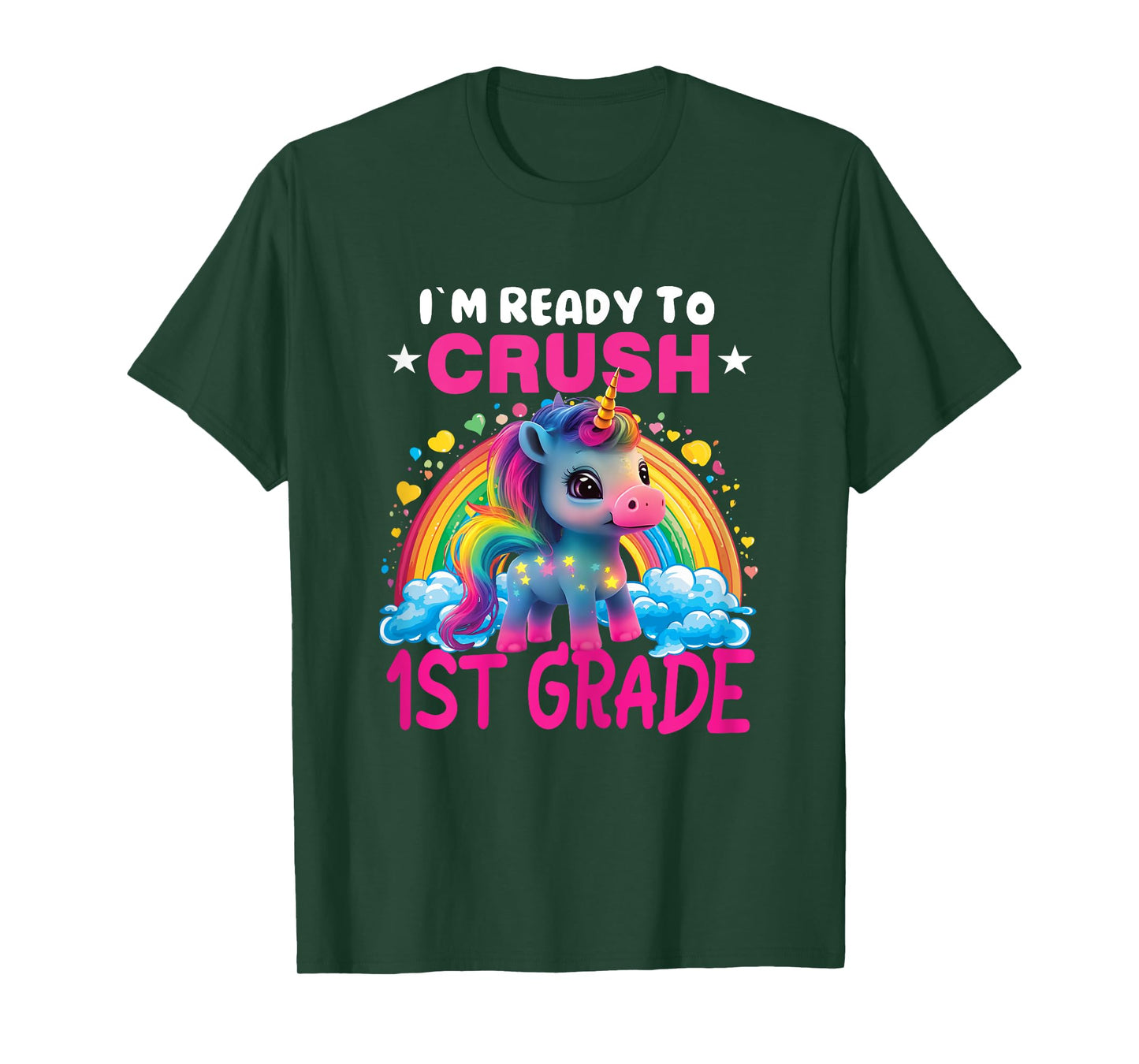 Crush 1st Grade Dabbing Unicorn Back to School Girls Gift T-Shirt