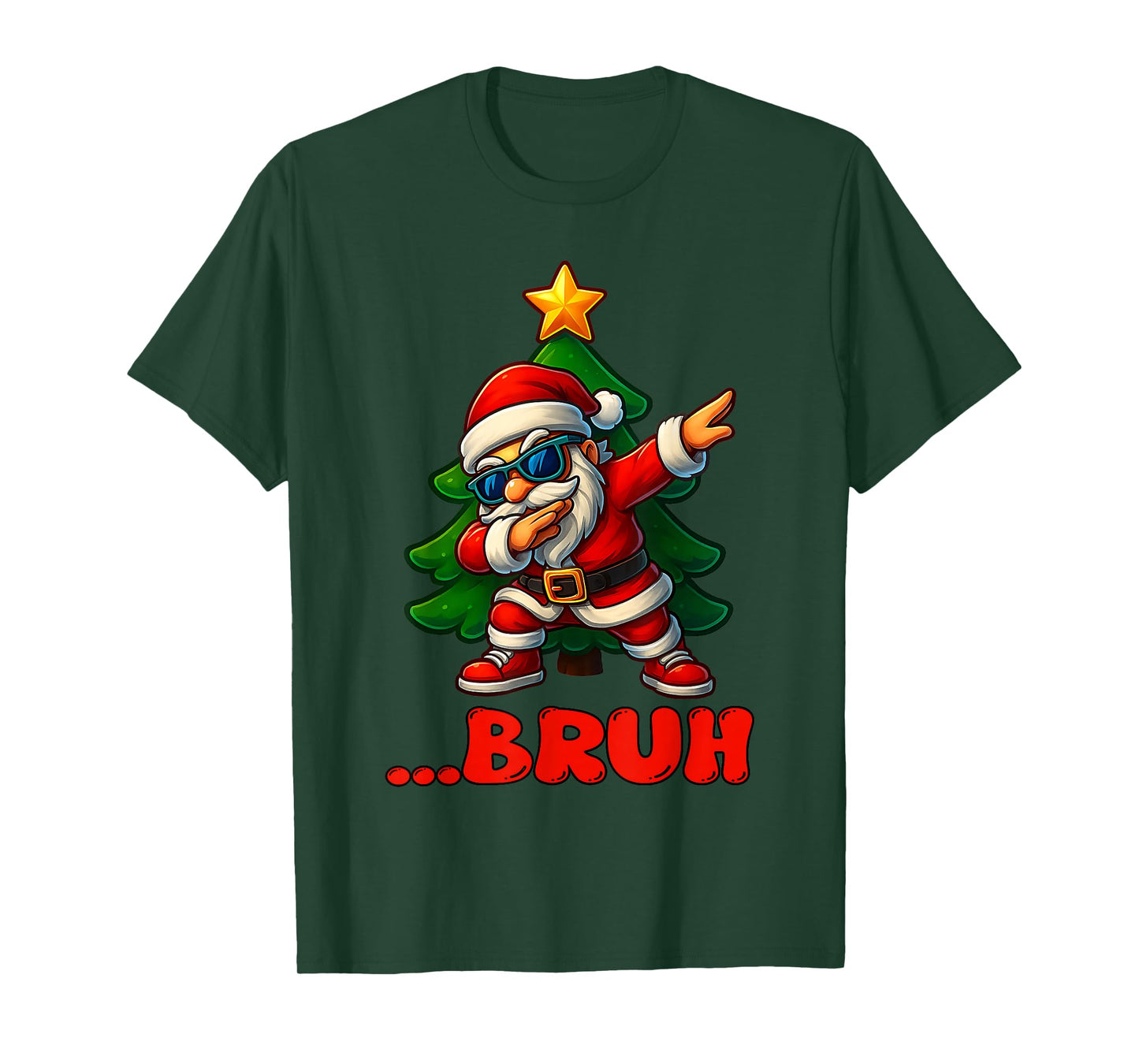 Bruh Dab Santa Claus Funny Kids Boys Mens Christmas T-Shirt