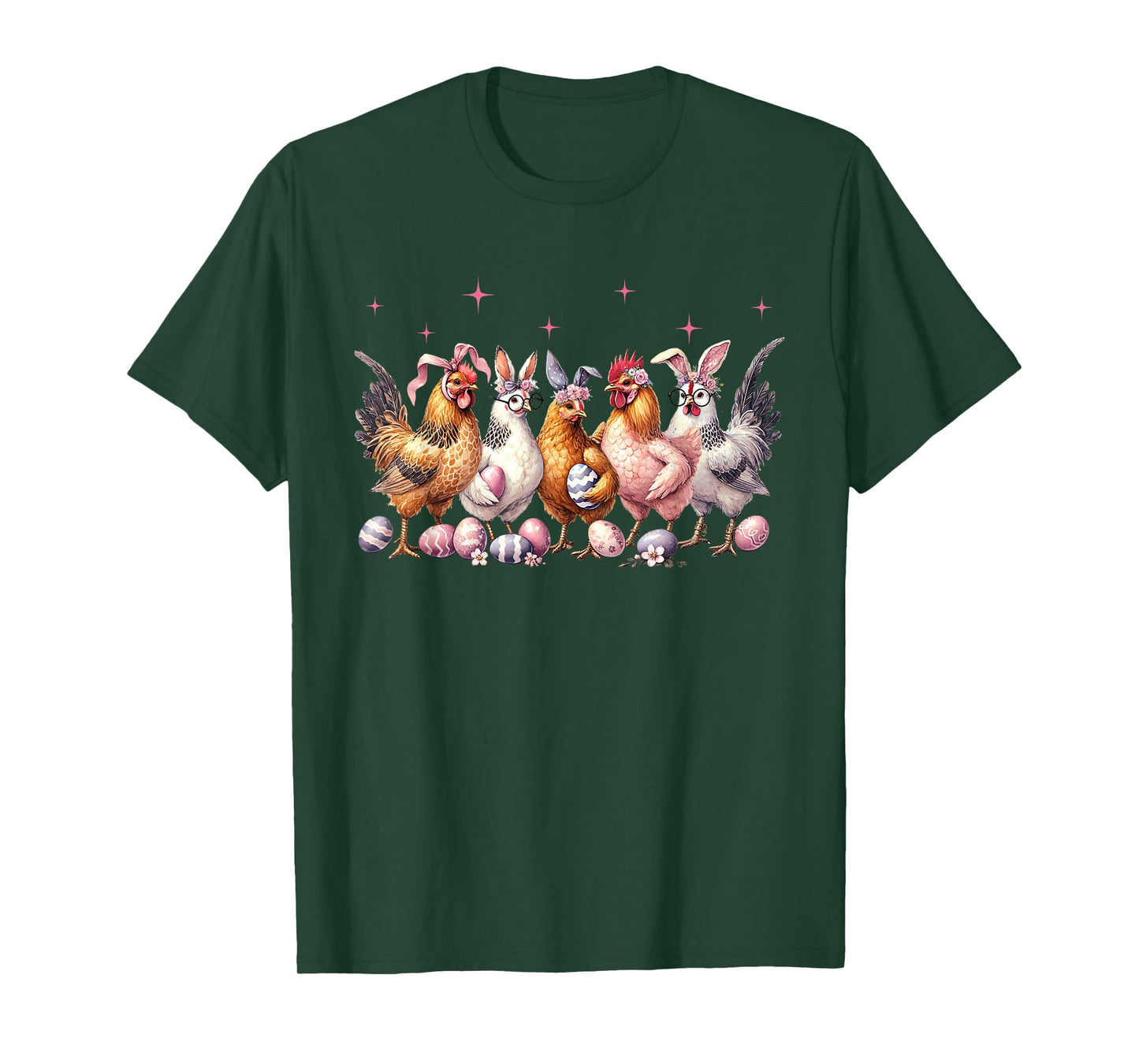 Easter Bunny Farm Chicken Bunny Ears T-Shirt