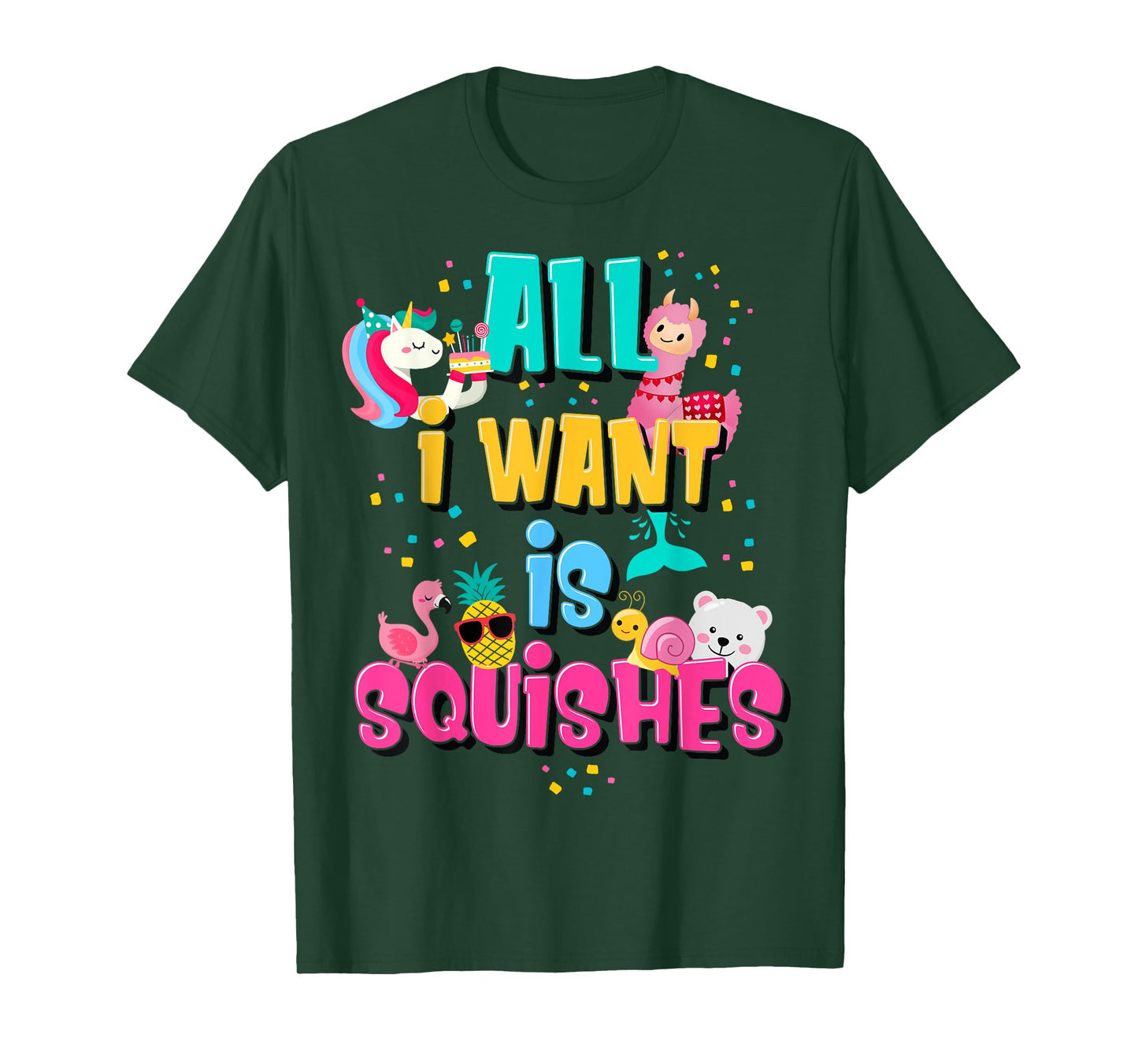 Girls Who Love A Squishy Colorful All I Want is Squishies T-Shirt