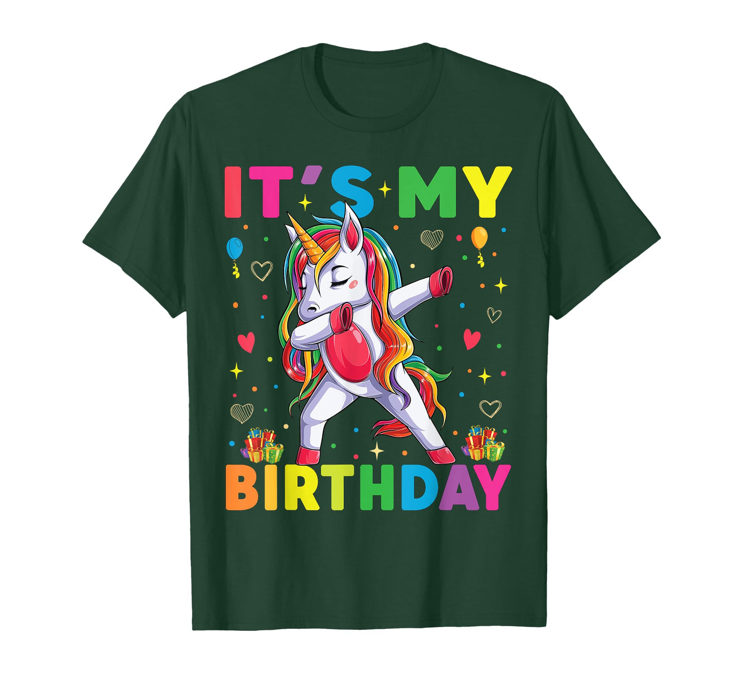 It's My Birthday for Girls Unicorn Dabbing T-Shirt