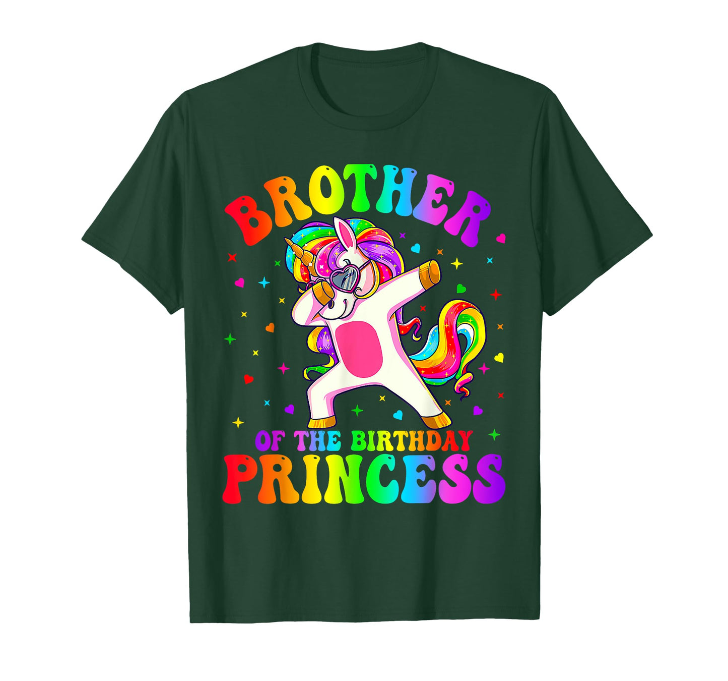 Brother of the Birthday Princess Girl Dabbing Unicorn Funny T-Shirt