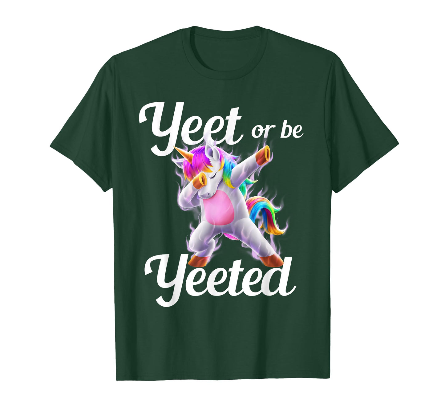 Yeet Or Be Yeeted Dabbing Unicorn Dank Meme Slogan Yeet Kids T-Shirt