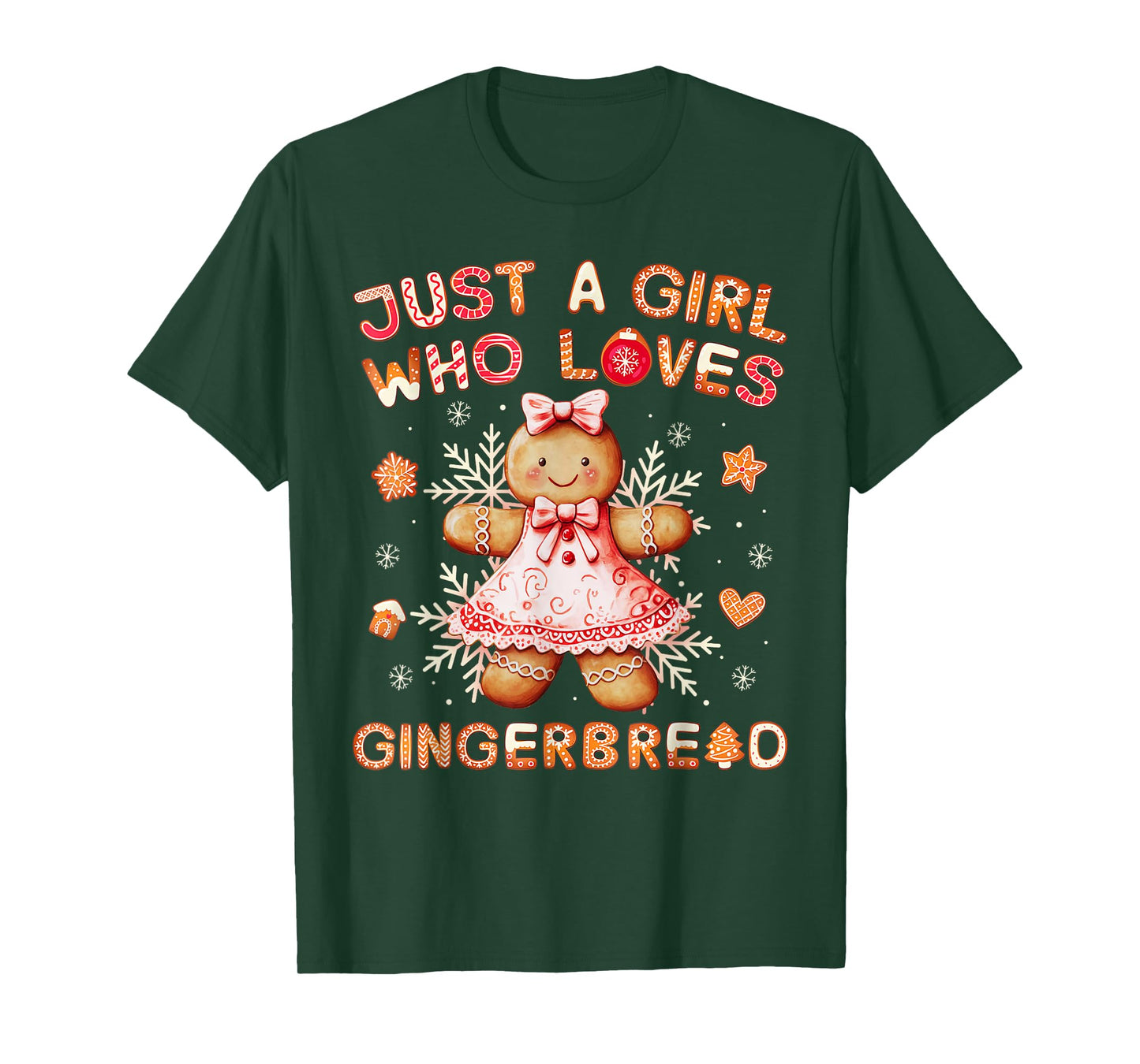 Just A Girl Who Love Gingerbread Christmas Cute T-Shirt