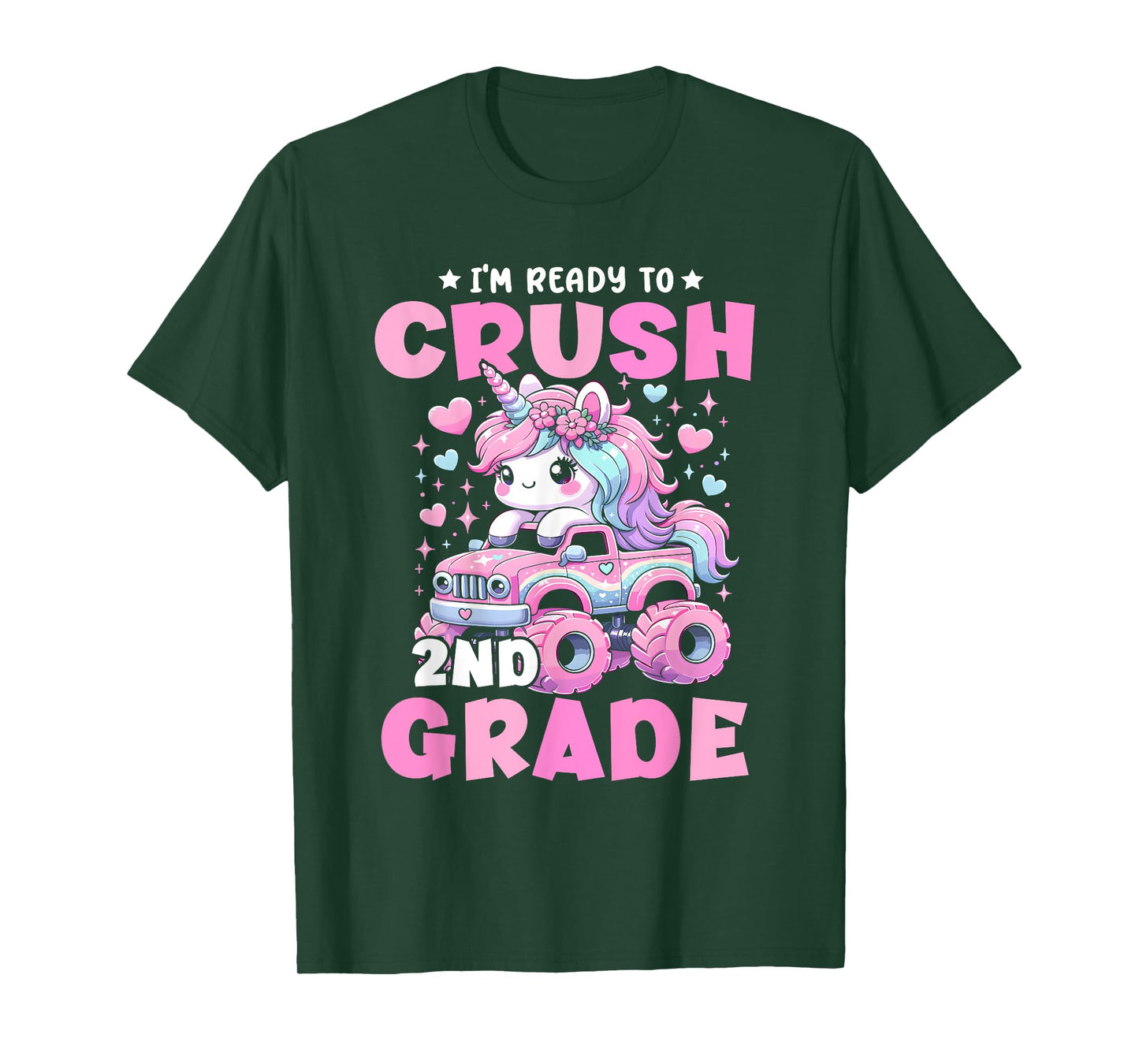 I'm Ready To Crush 2nd Grade Unicorn Back To School Girls T-Shirt