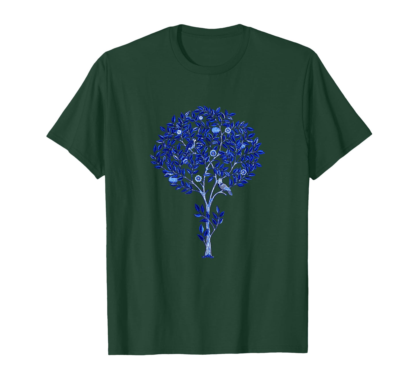 William Morris Tree of Life, Cobalt and Light Blue Tee T-Shirt