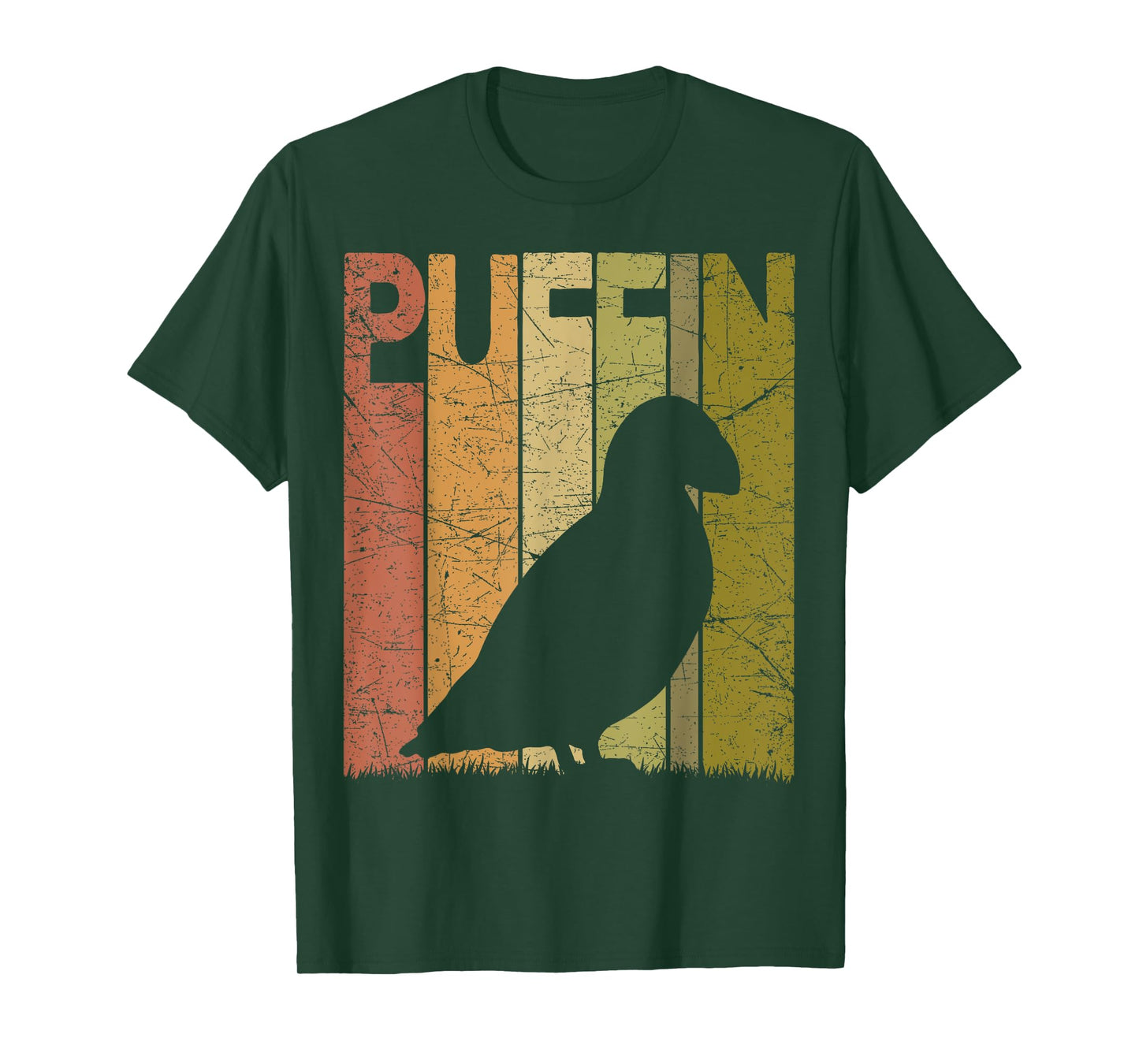 Puffin Vintage Birdwatching Puffin Retro Ornithology Birding T-Shirt
